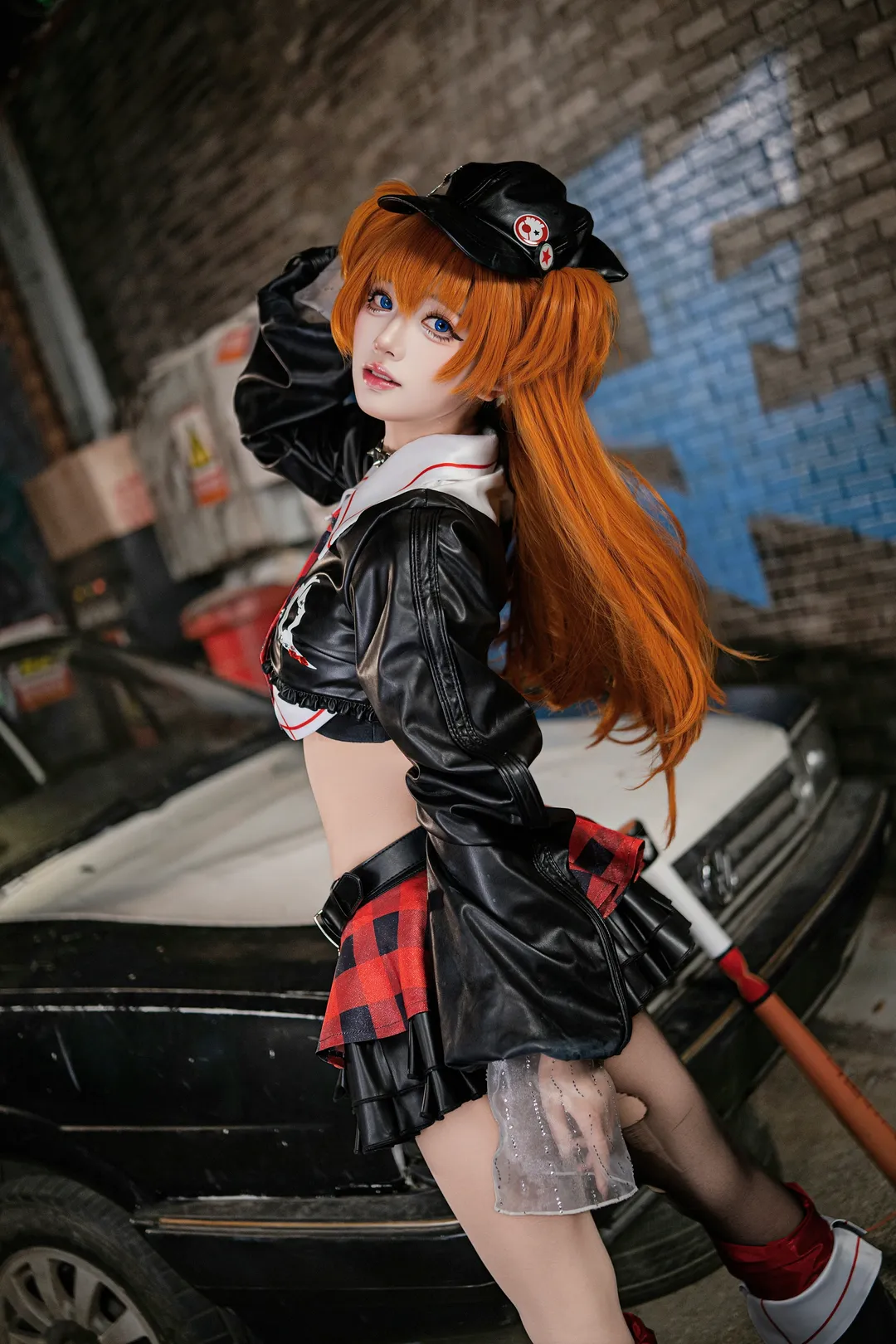 【明日香cos】EVA朋克搖滾風，車庫裡的街頭叛逆 - 第 1 張