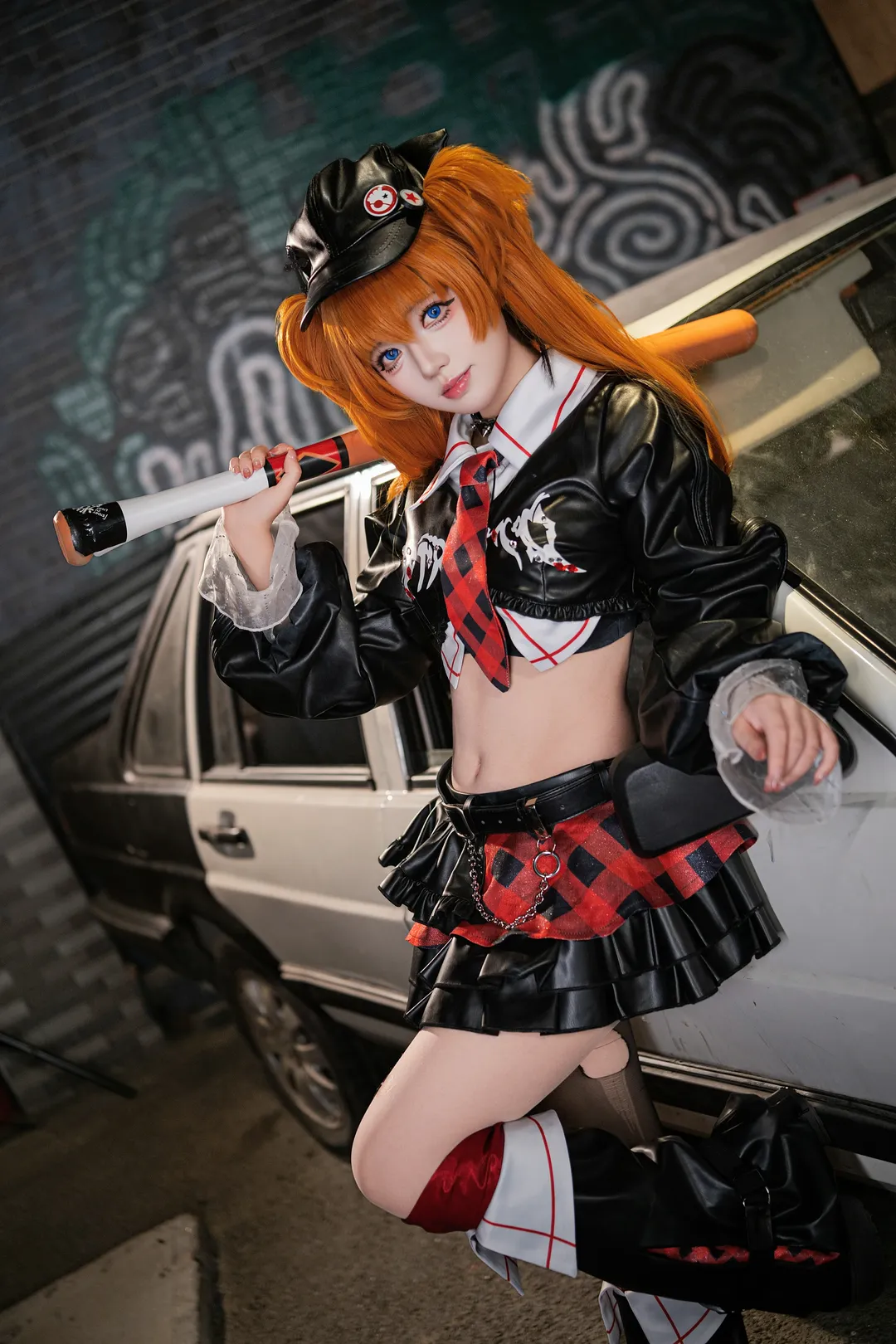 【明日香cos】EVA朋克搖滾風，車庫裡的街頭叛逆 - 第 2 張