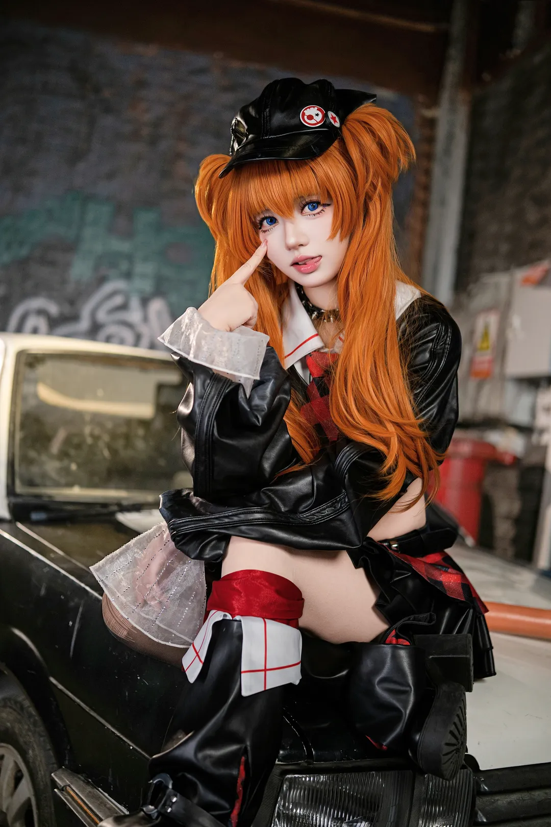 【明日香cos】EVA朋克搖滾風，車庫裡的街頭叛逆 - 第 4 張