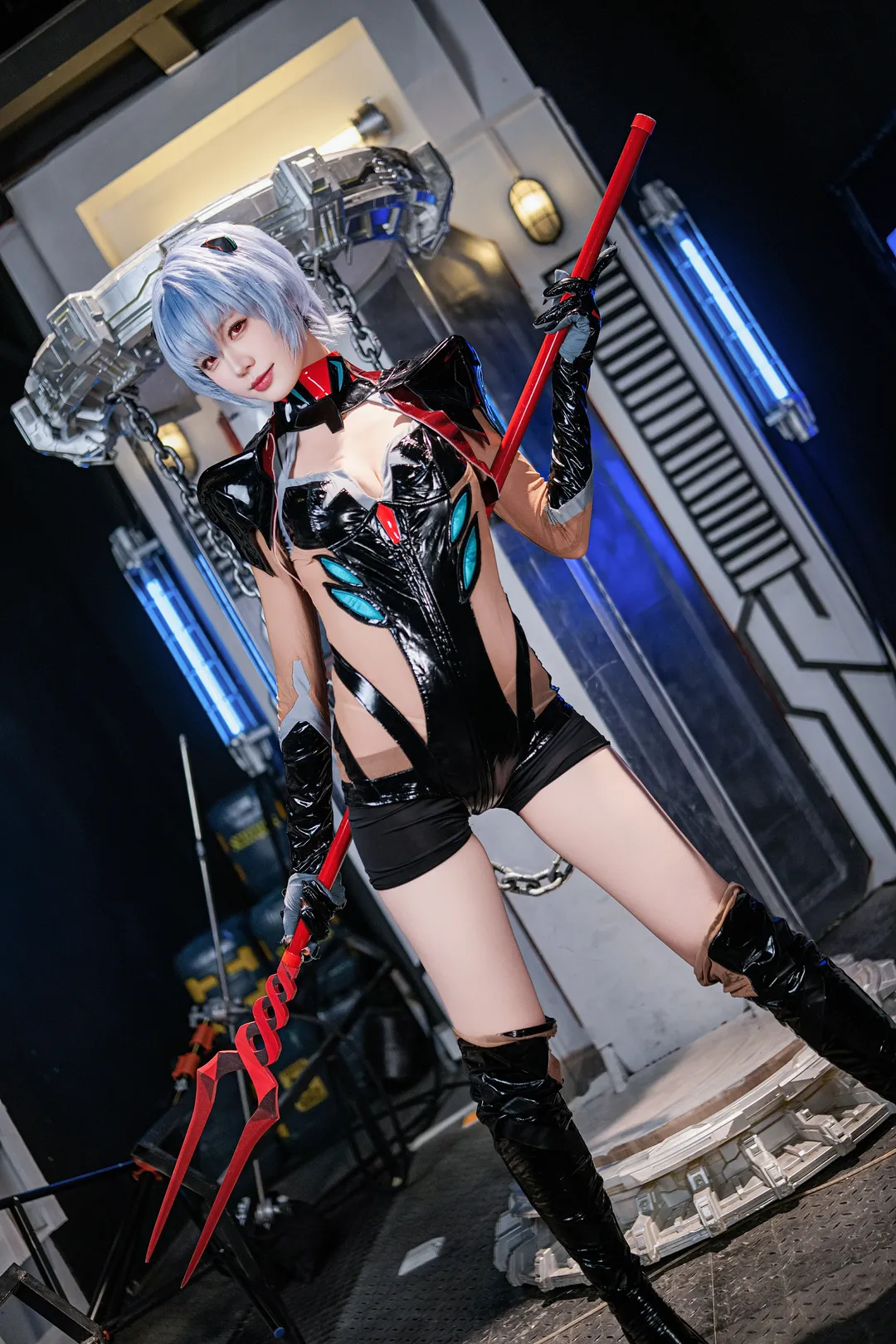 【绫波丽cos】新世纪福音战士里的经典蓝发战斗服 - 第 1 张