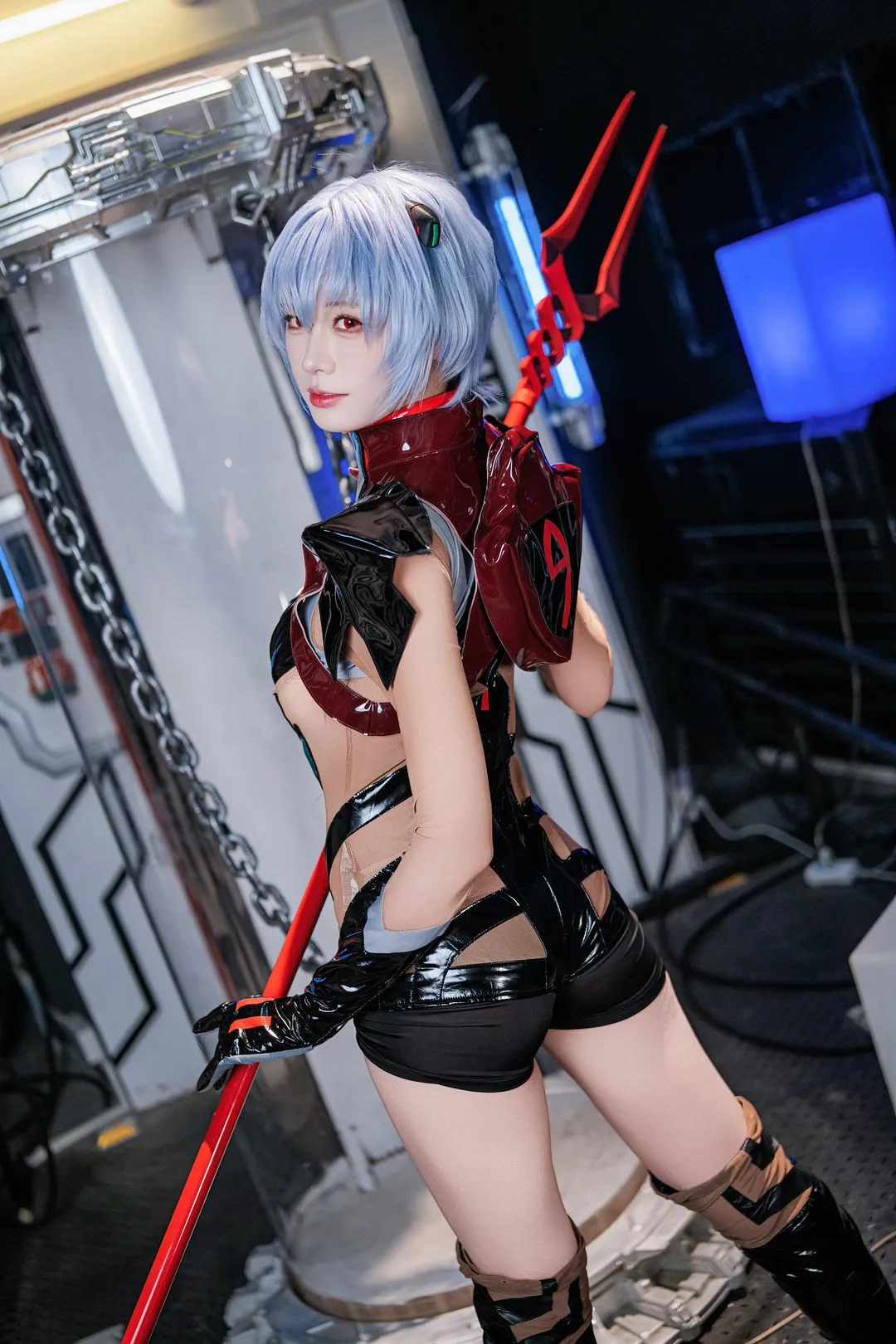 【绫波丽cos】新世纪福音战士里的经典蓝发战斗服