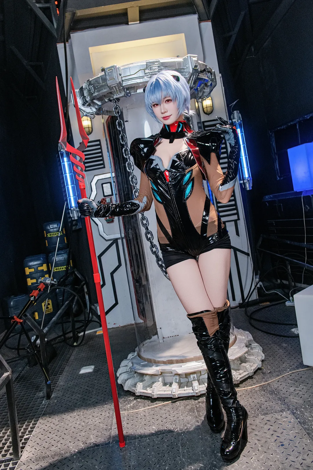 【绫波丽cos】新世纪福音战士里的经典蓝发战斗服 - 第 4 张