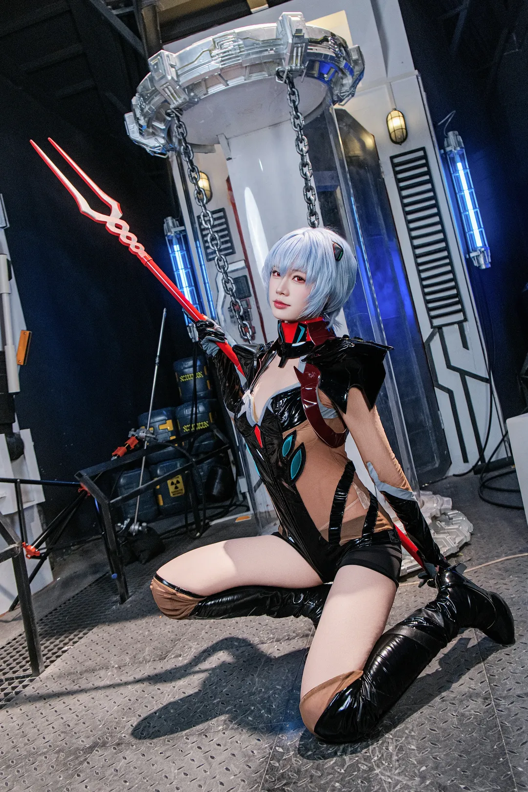 【绫波丽cos】新世纪福音战士里的经典蓝发战斗服 - 第 5 张