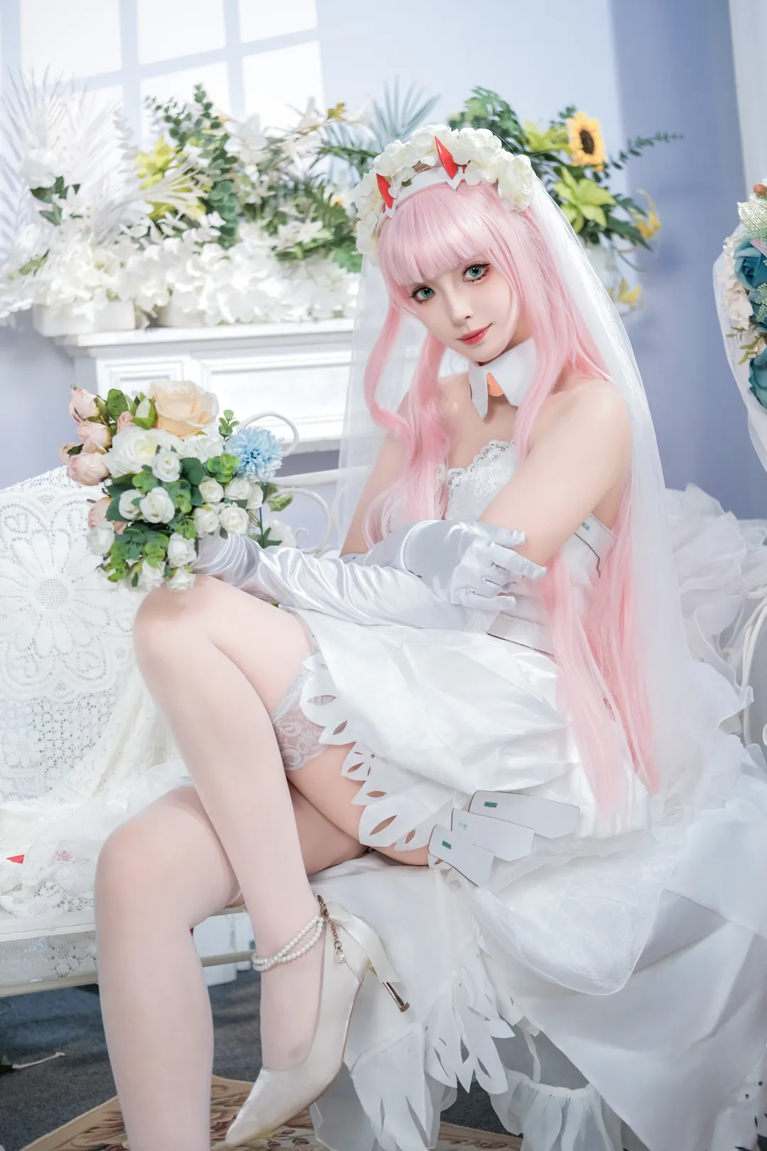 【02cos】darlinginthefranxx国家队的白色婚纱与蓝色战矛 - 第 2 张