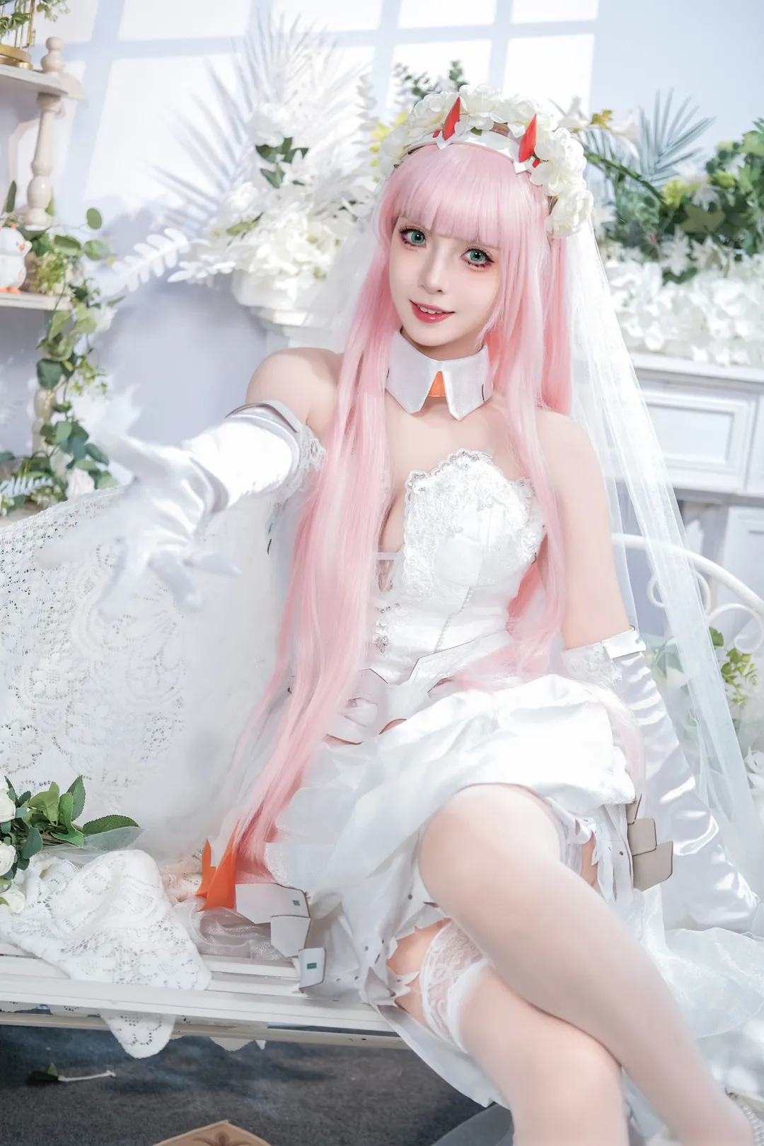 【02cos】darlinginthefranxx国家队的白色婚纱与蓝色战矛 - 第 3 张