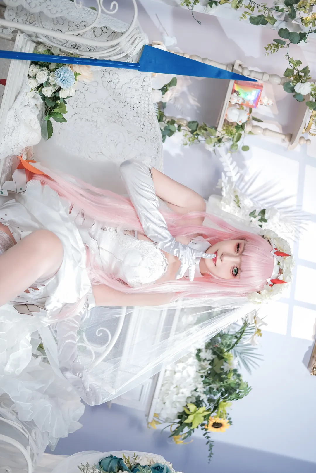 【02cos】darlinginthefranxx国家队的白色婚纱与蓝色战矛 - 第 4 张