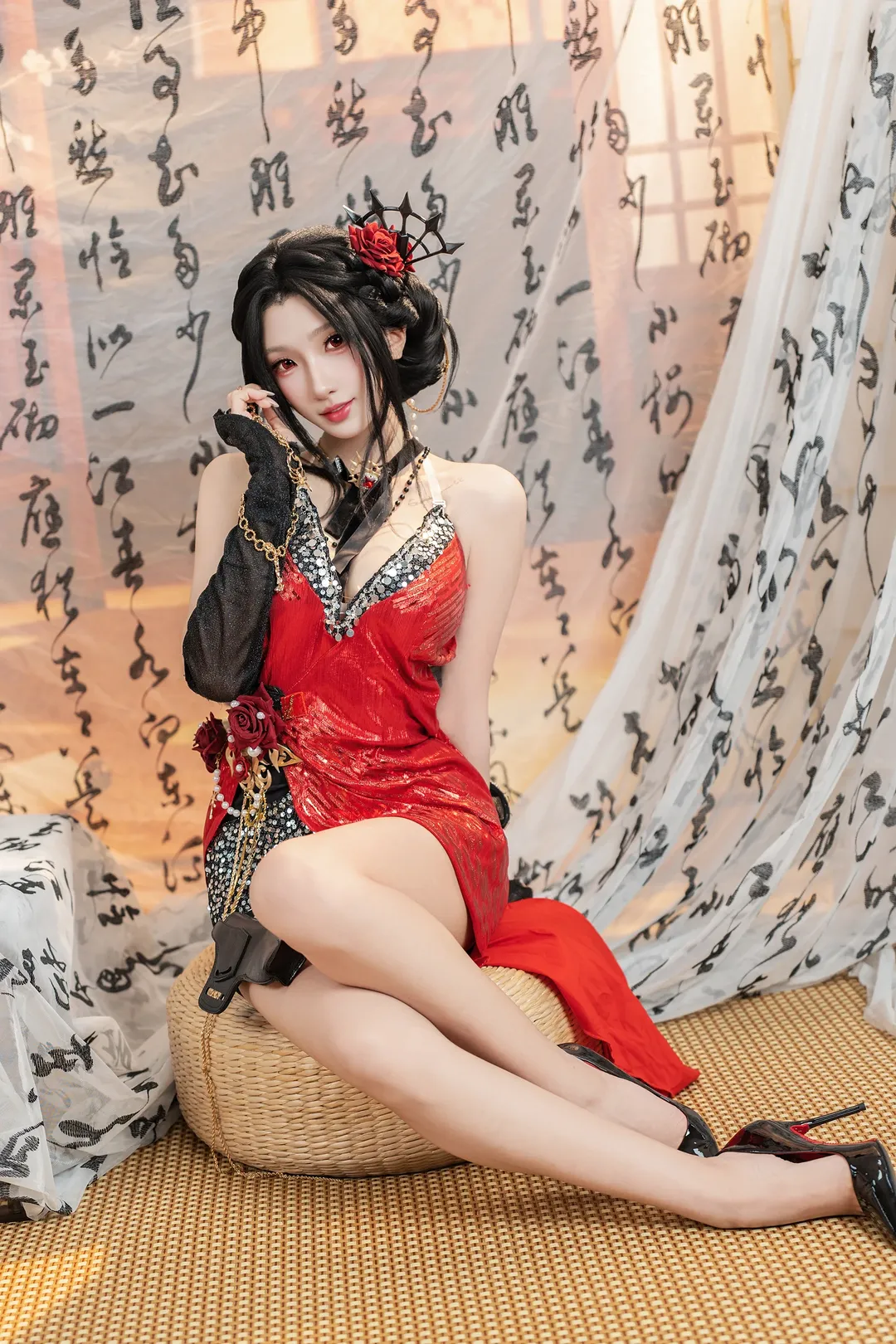 【迦南cos】永劫无间红黑舞娘造型的细节与质感 - 第 2 张