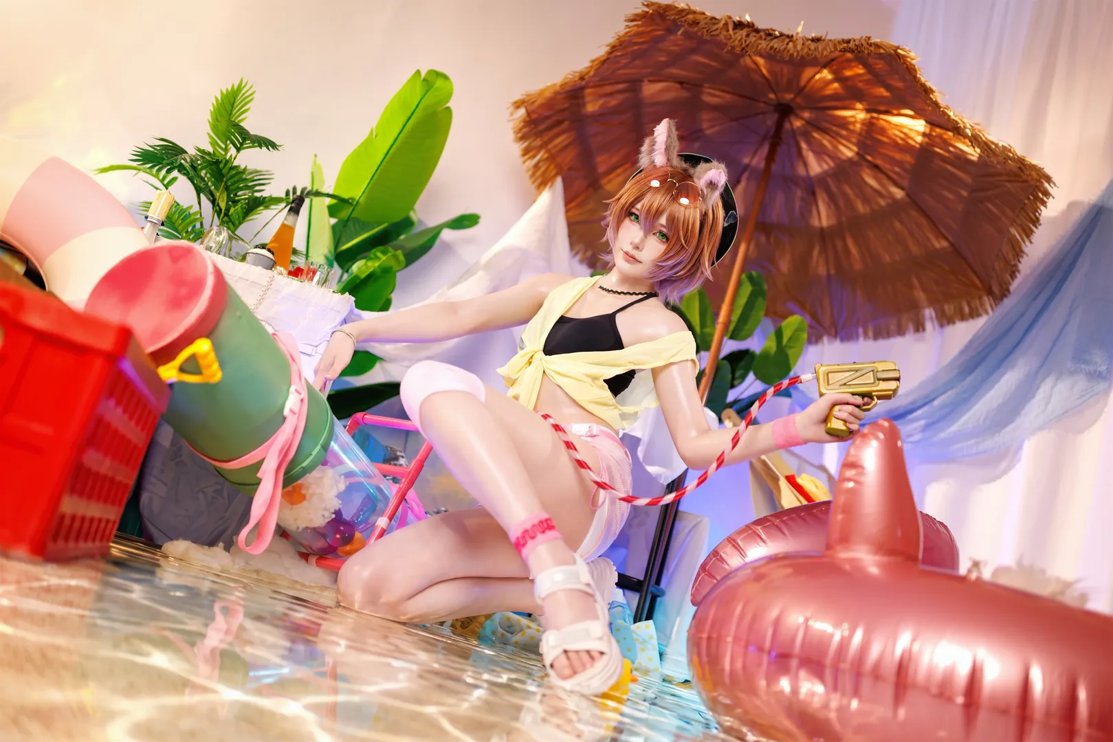 【空爆cos】明日方舟悠然夏日泳装棚拍 - 第 5 张