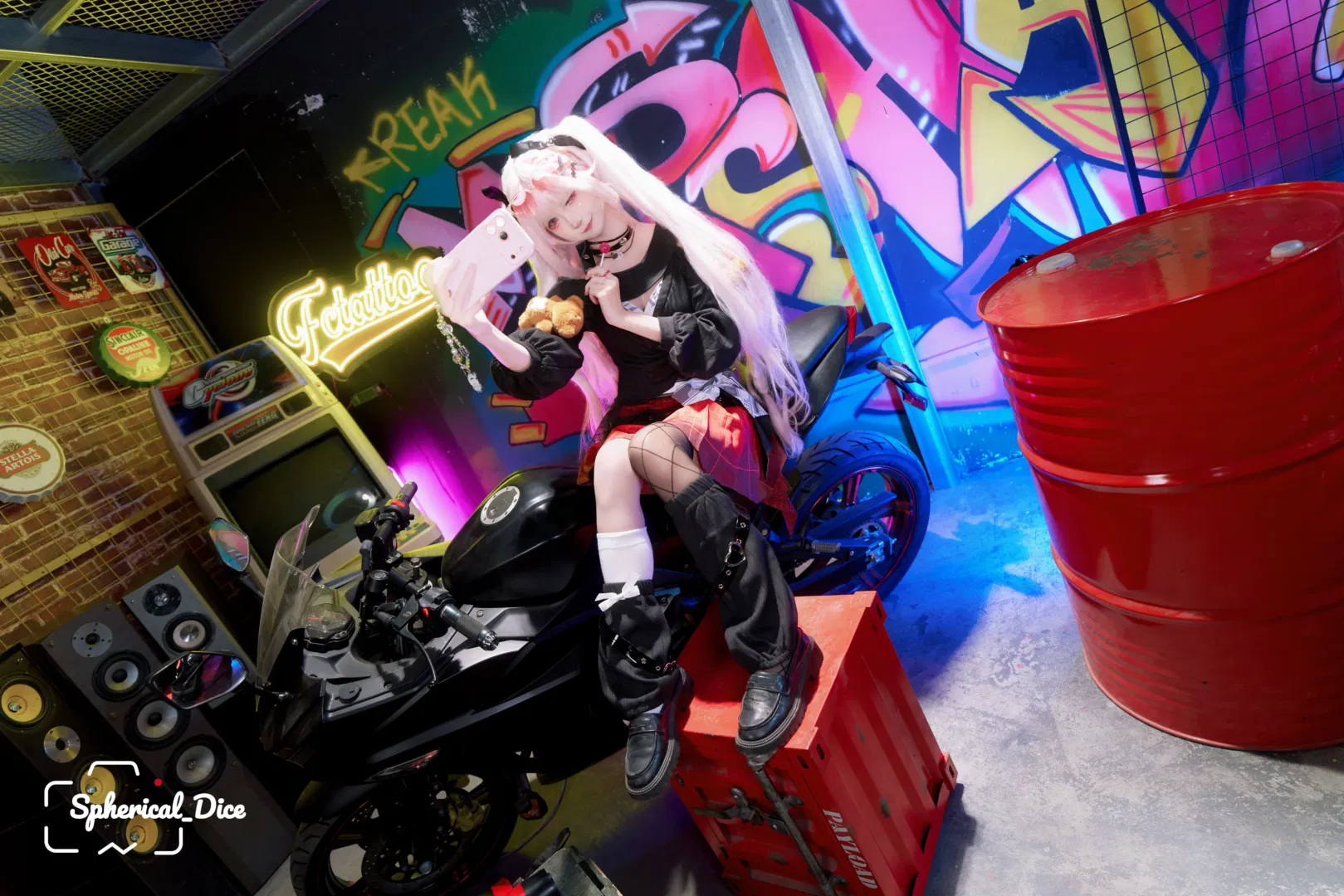 【火花cos】崩坏星穹铁道甜梦电波，霓虹夜色下的赛博甜心 - 第 4 张