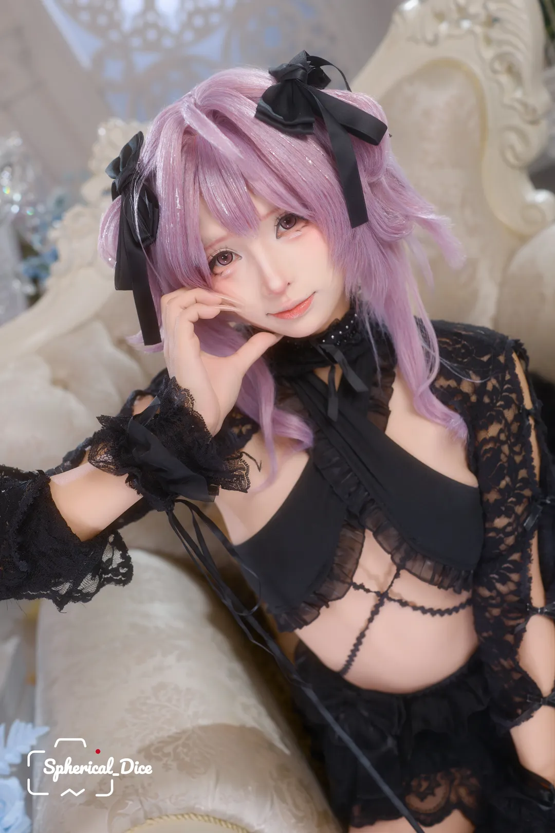 【莉貝雷利奧cos】NIKKE勝利女神妮姬夢境湖暗黑蕾絲寫真 - 第 3 張