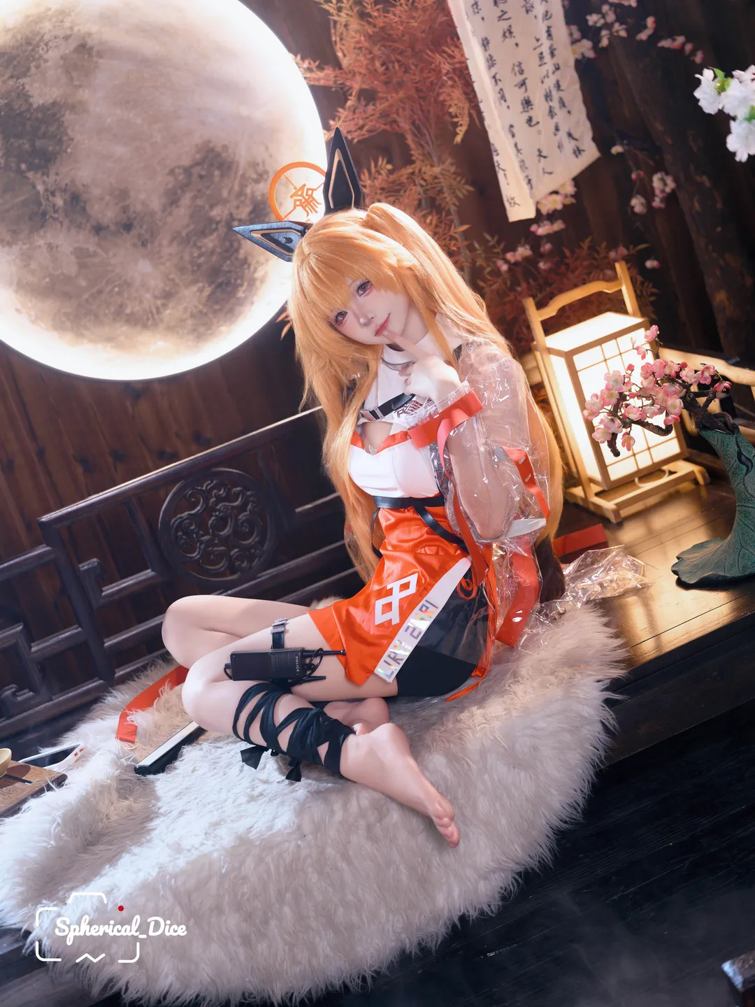 【嬰寧cos】勝利女神NIKKE：機械紅狐的月下魅影 - 第 3 張