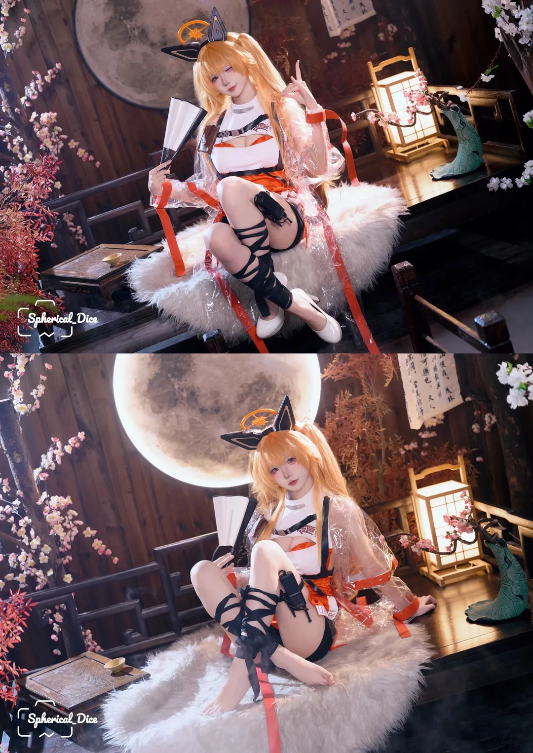 【嬰寧cos】勝利女神NIKKE：機械紅狐的月下魅影 - 第 4 張
