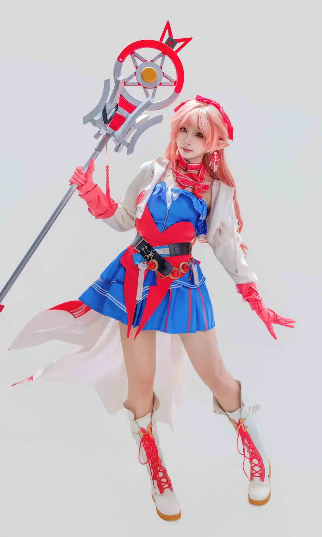 【遥cos】明日方舟里的粉色精灵，手持法杖与麦克风 - 第 3 张