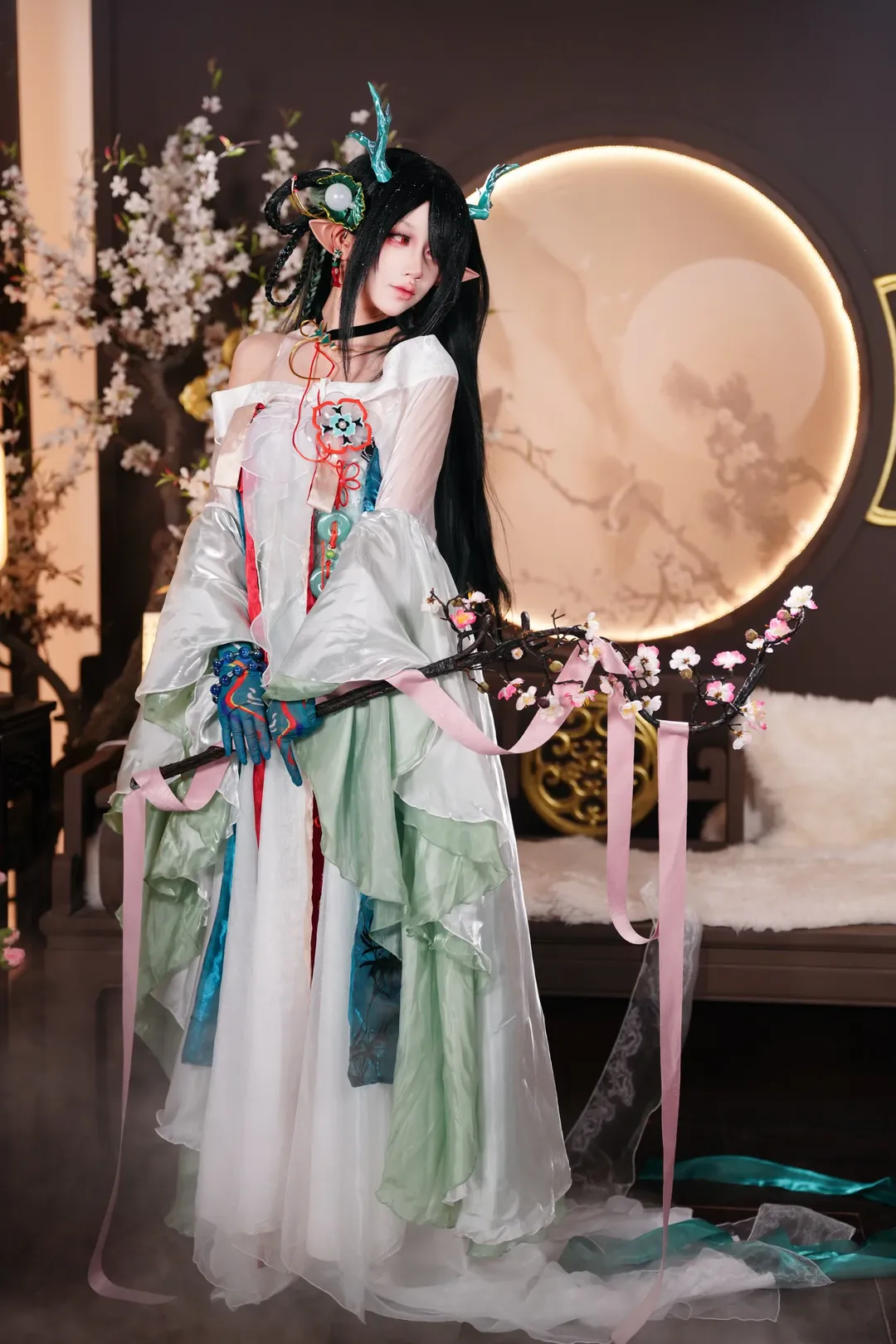 【夕cos】明日方舟青玉硯，在古風佈景中執筆繪山水 - 第 8 張