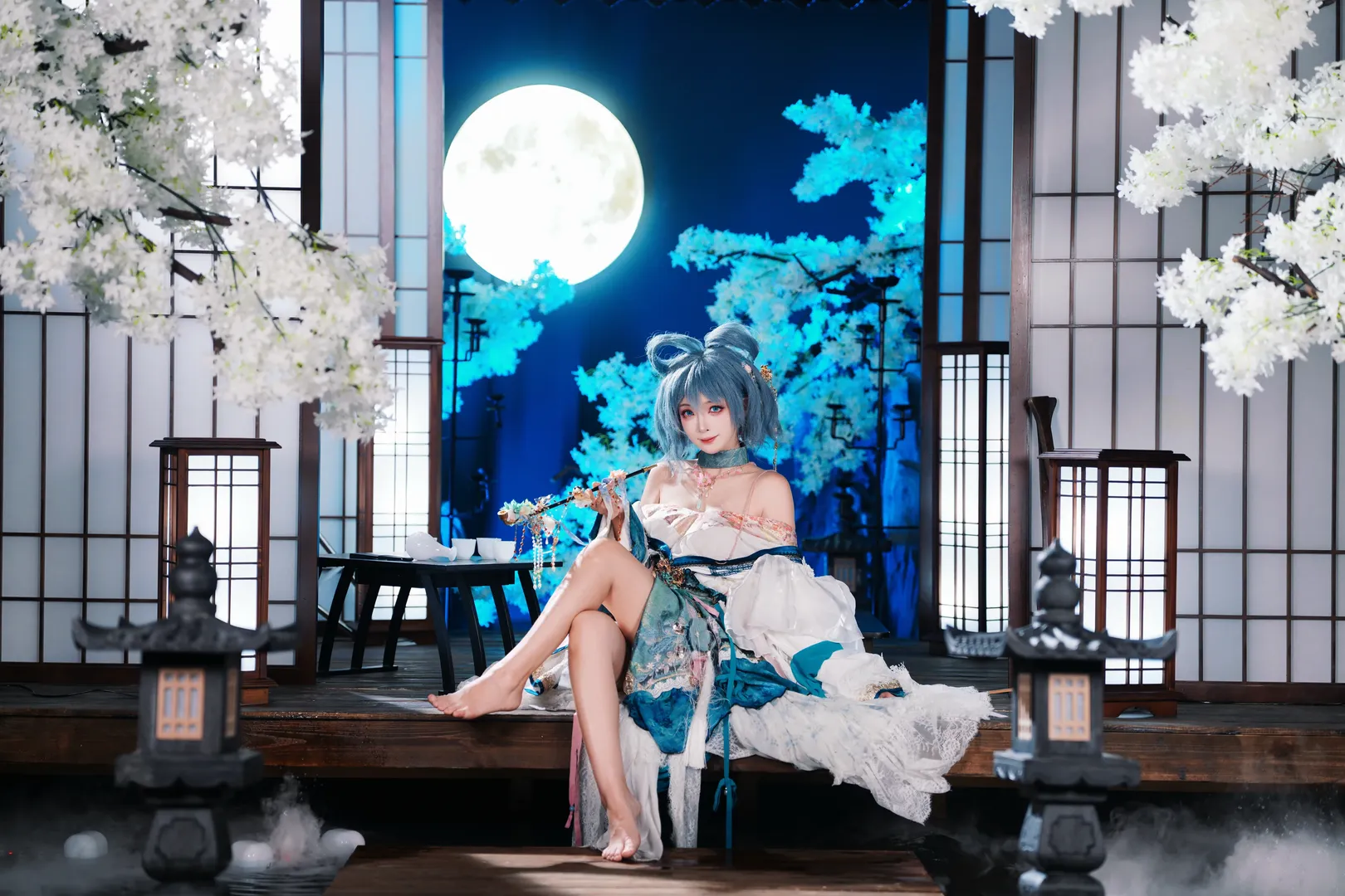 【霍青娥cos】壁无拦道无拘，死灵之主的月夜正片 - 第 1 张