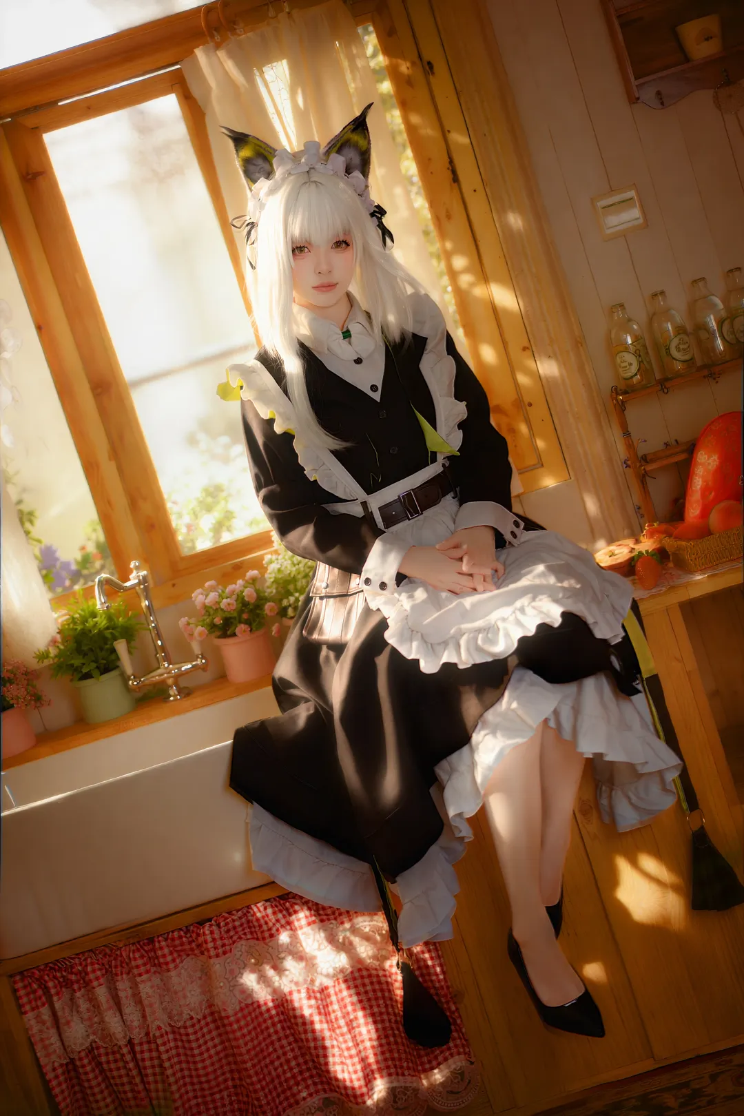 【凱爾希cos】明日方舟女僕裝，暖陽下的治癒日常 - 第 6 張