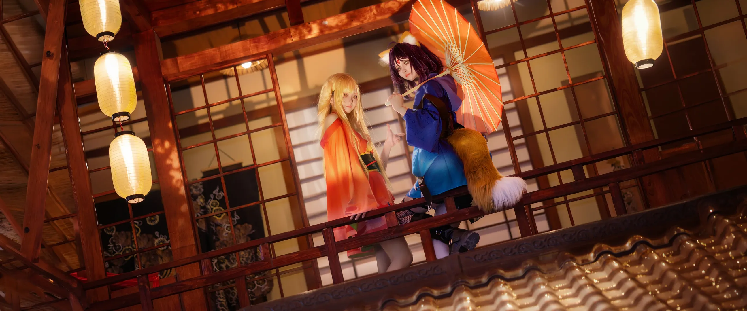 【彩叶cos】超时空辉夜姬 赛博霓虹与和风碰撞的夜拍记录 - 第 2 张