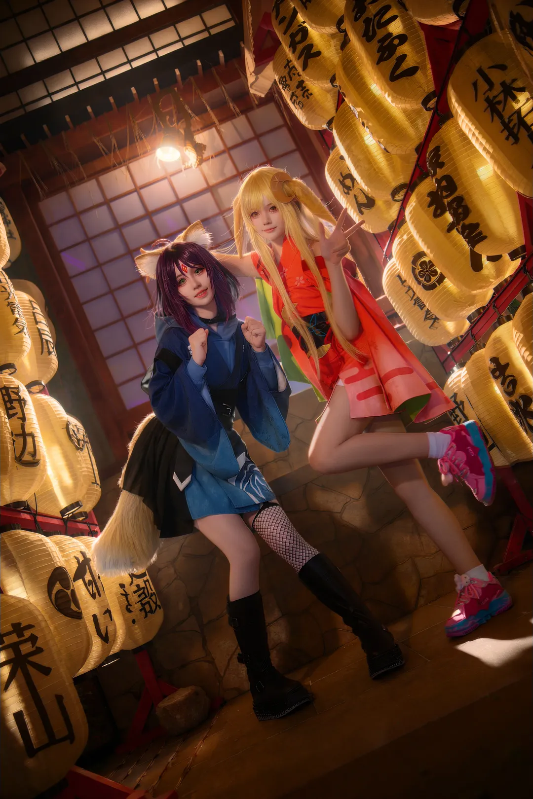 【彩叶cos】超时空辉夜姬 赛博霓虹与和风碰撞的夜拍记录 - 第 6 张