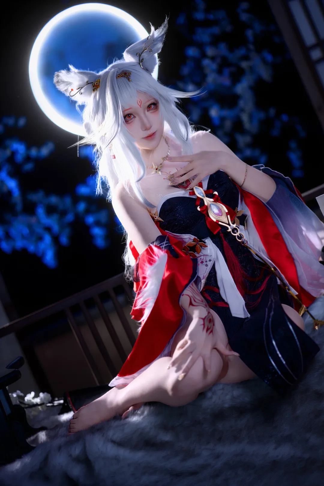 【心月狐cos】鸣潮夜色中的绝美狐影 - 第 3 张