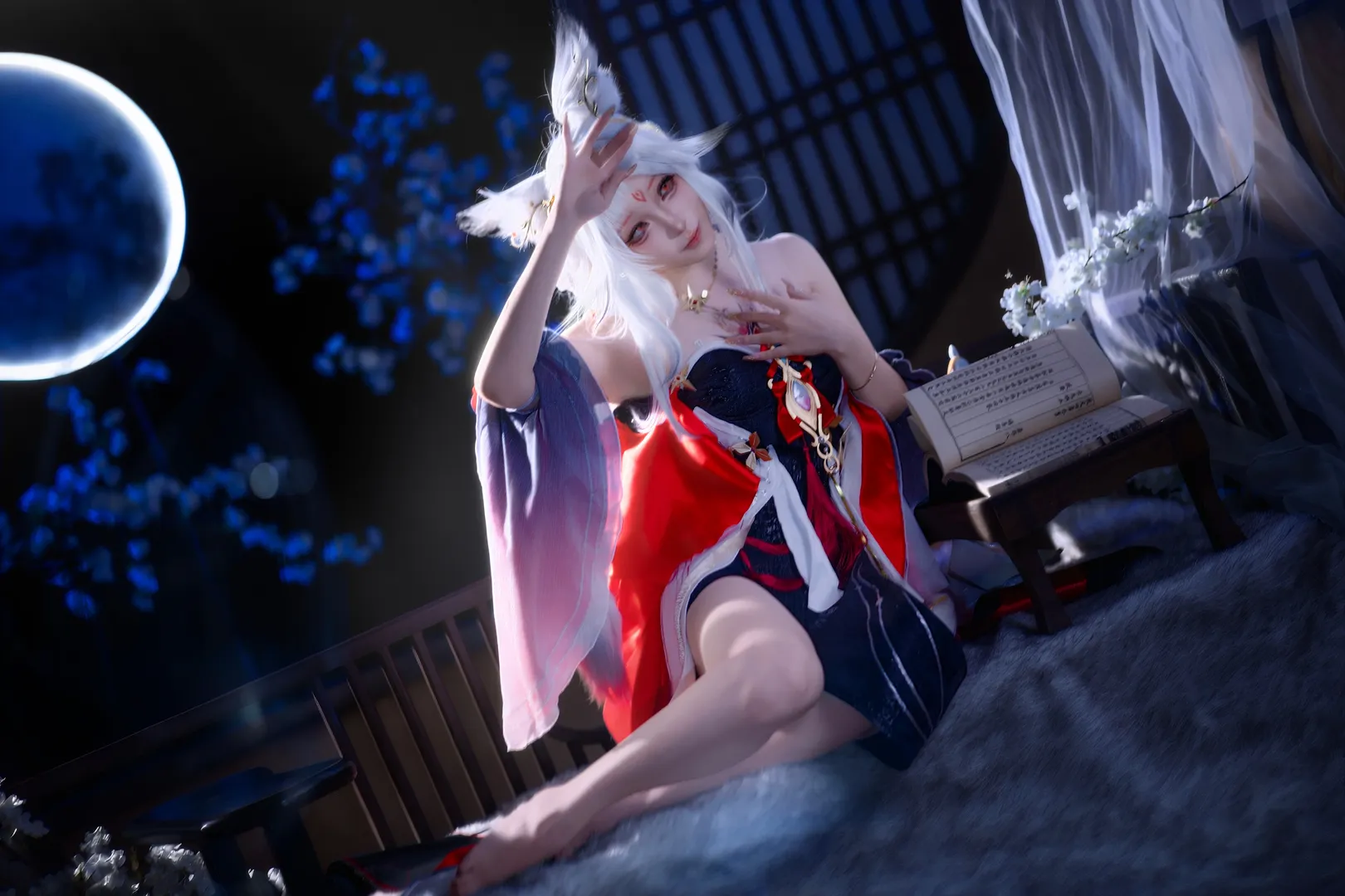 【心月狐cos】鸣潮夜色中的绝美狐影 - 第 5 张