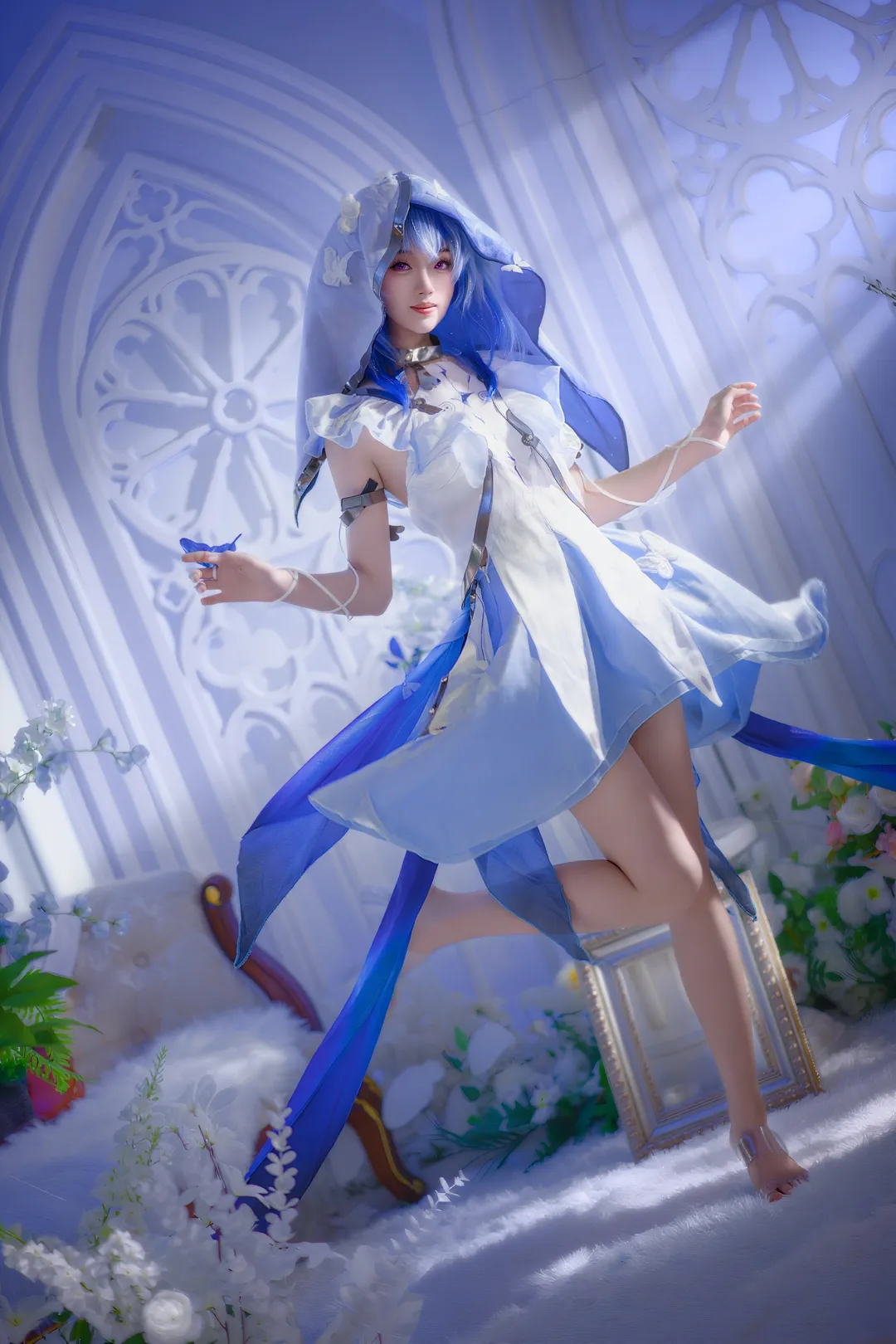 【守岸人cos】鳴潮 藍白花海與鋼琴的夢幻同框 - 第 2 張