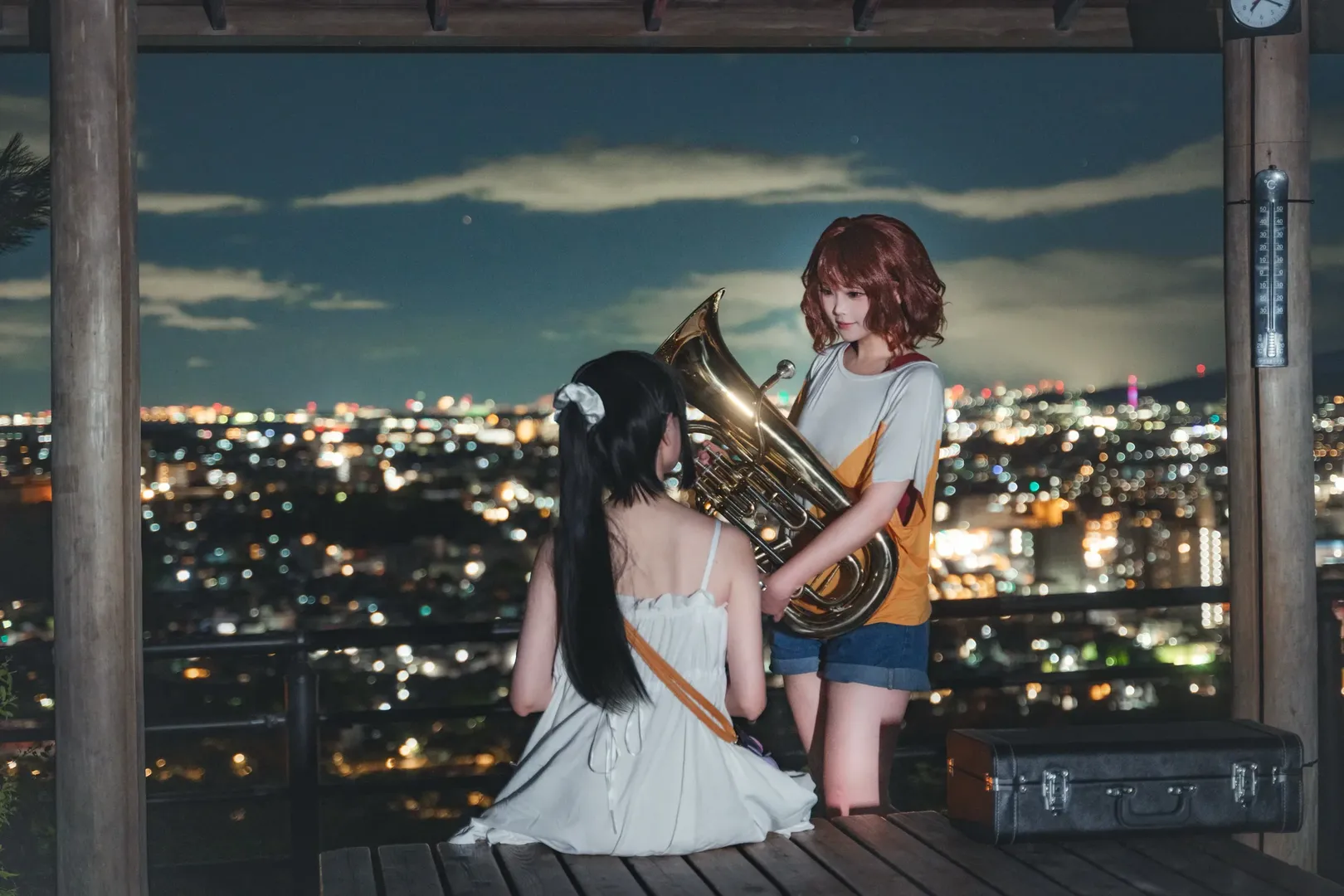 【黄前久美子cos】大吉山夜景下与高坂丽奈的圣地巡礼 - 第 2 张