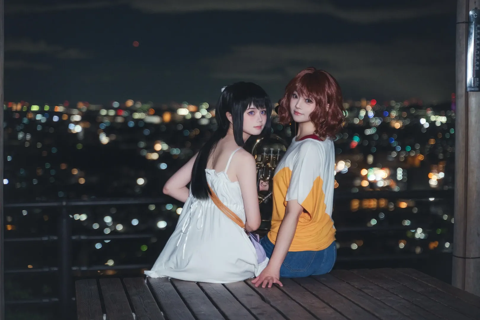 【黄前久美子cos】大吉山夜景下与高坂丽奈的圣地巡礼 - 第 7 张