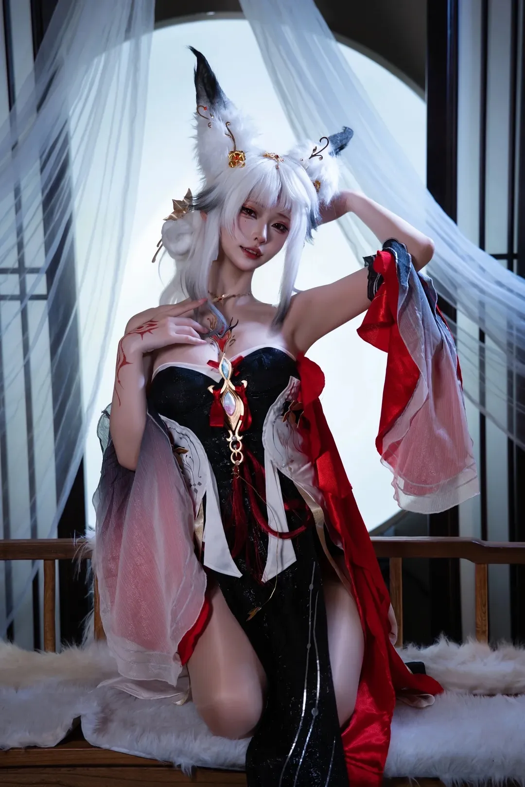 【心月狐cos】鸣潮国风狐耳少女的氛围感呈现 - 第 2 张