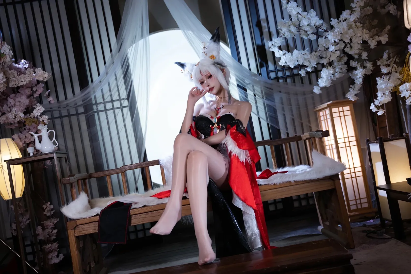 【心月狐cos】鸣潮国风狐耳少女的氛围感呈现 - 第 5 张