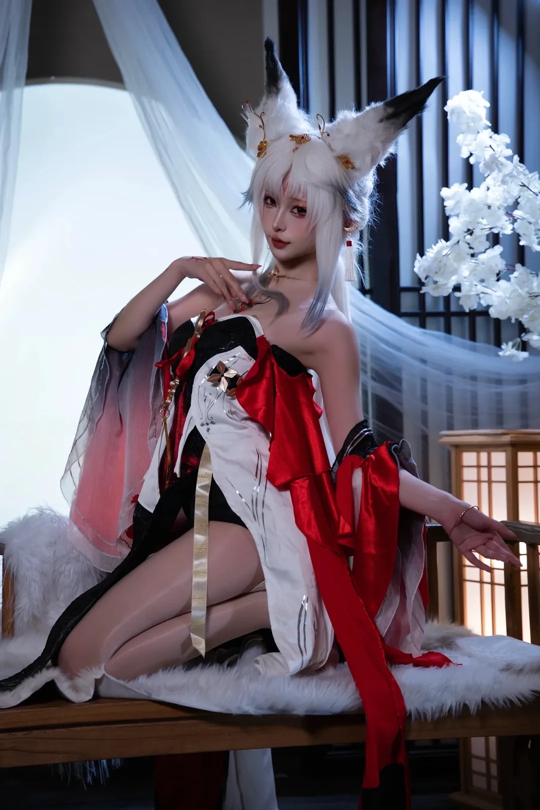 【心月狐cos】鸣潮国风狐耳少女的氛围感呈现 - 第 7 张