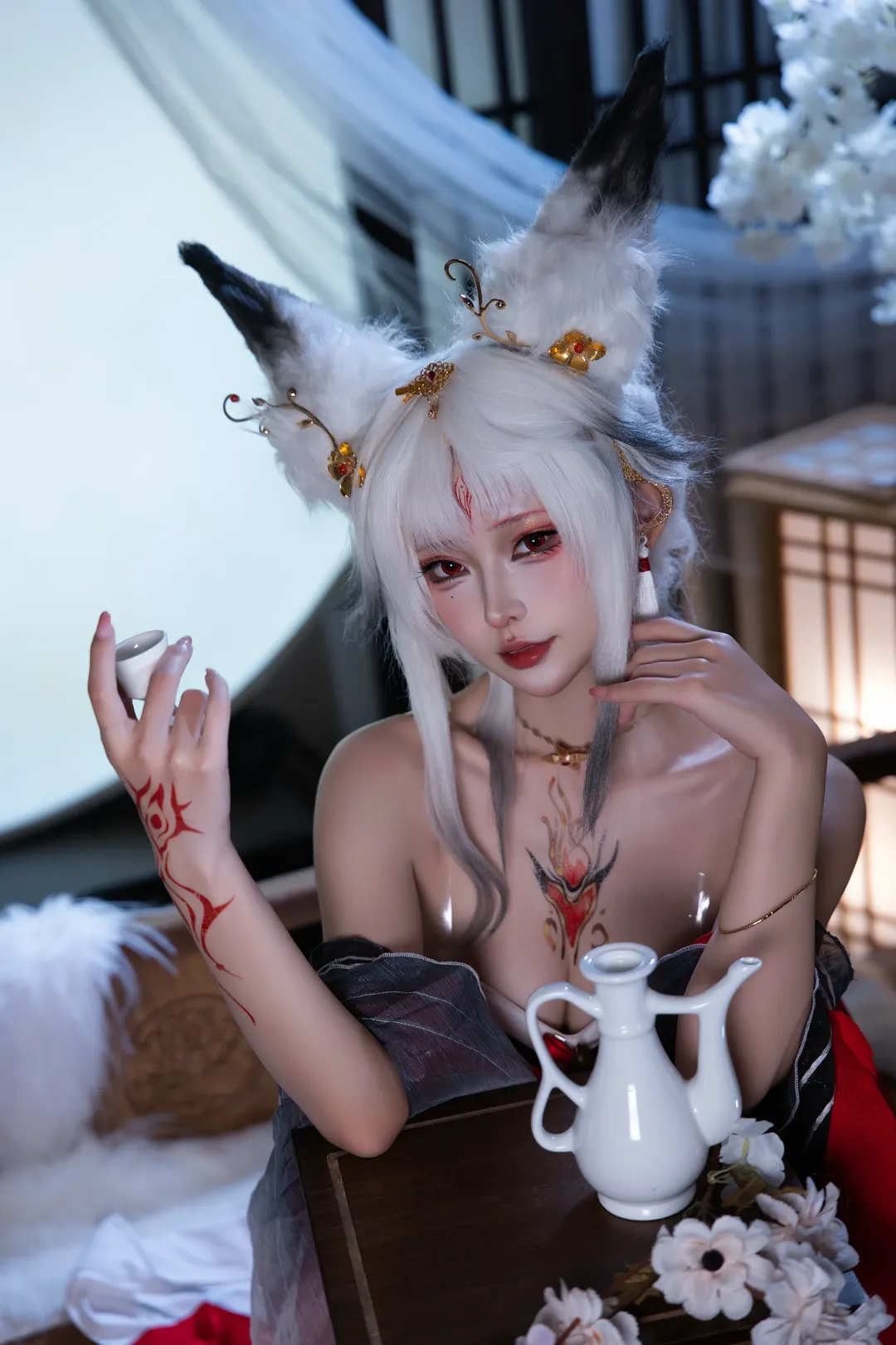 【心月狐cos】鸣潮国风狐耳少女的氛围感呈现 - 第 8 张