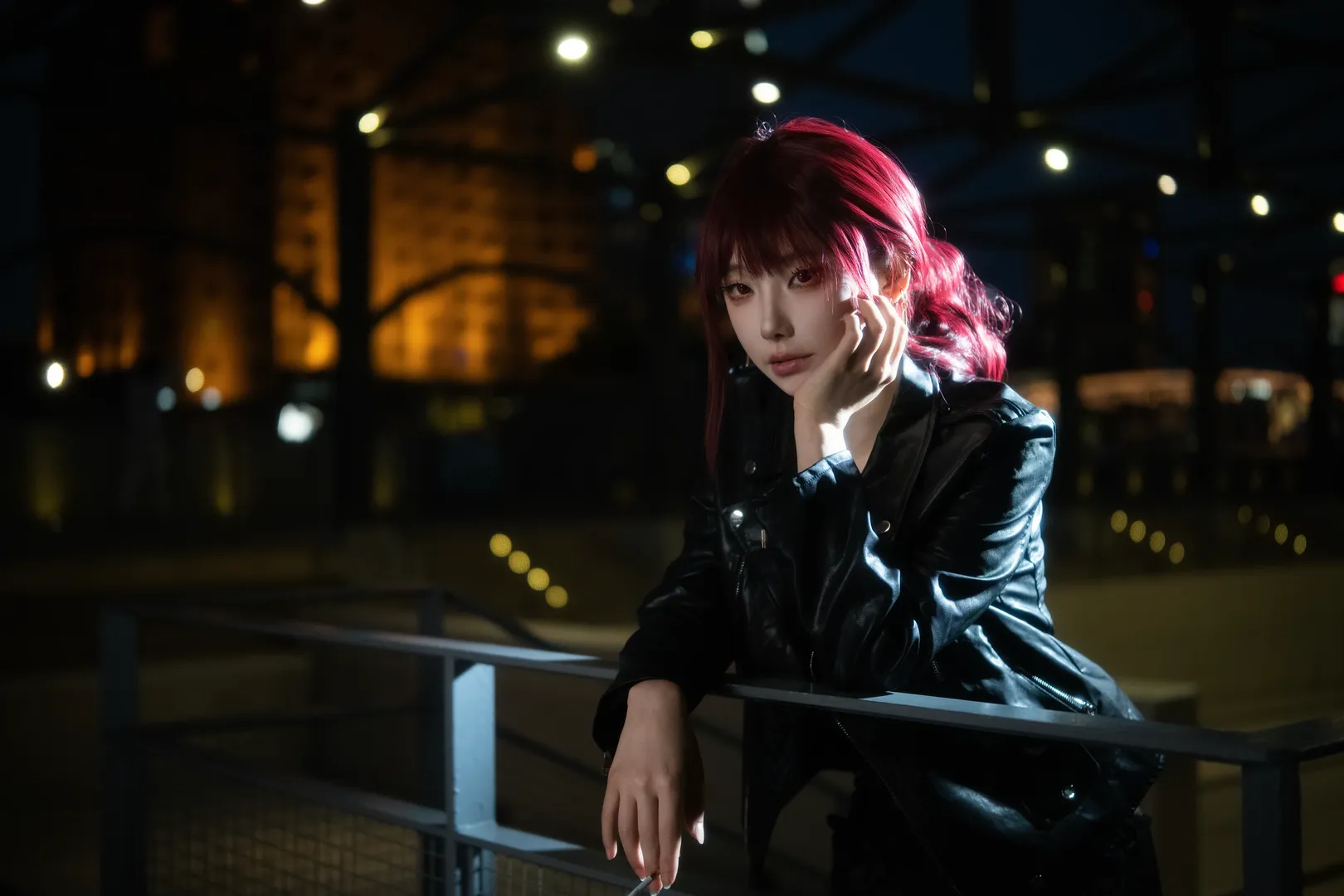 【田山小姐cos】超市后门的吞云吐雾，夜色下的街头随性 - 第 6 张