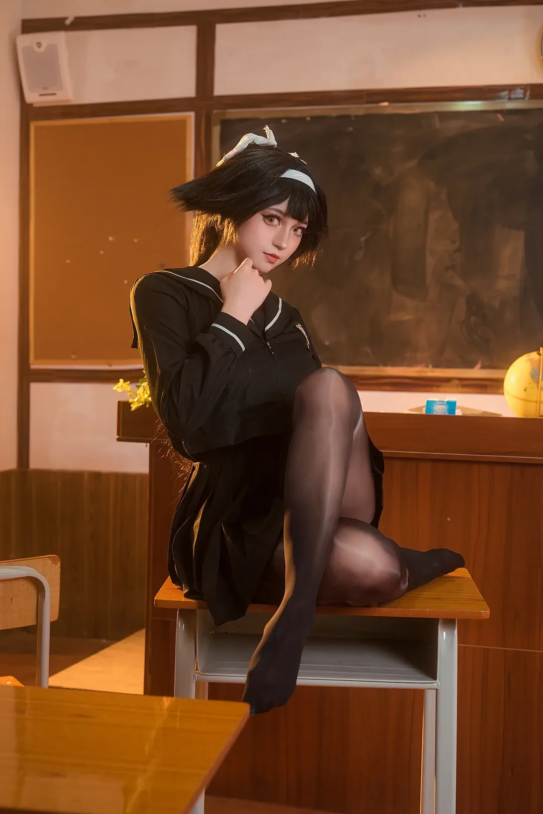 【高雄cos】碧藍航線高雄的JK制服，教室夕陽氛圍拉滿 - 第 1 張
