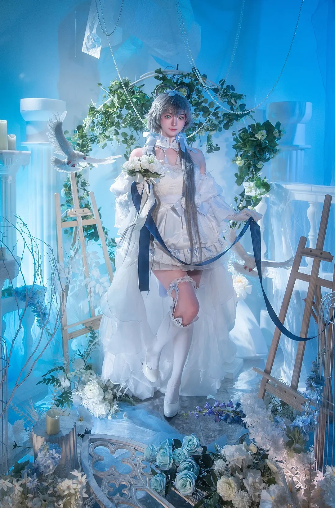 【洛天依cos】一袭白纱花嫁，定格清冷梦幻的浪漫 - 第 2 张