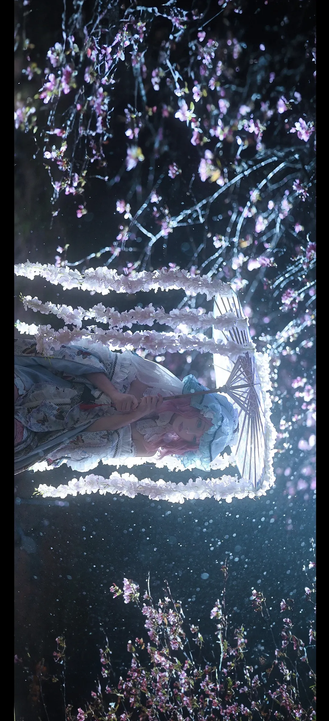 【西行寺幽幽子cos】东方Project雨夜战损版夜樱拍摄记 - 第 1 张
