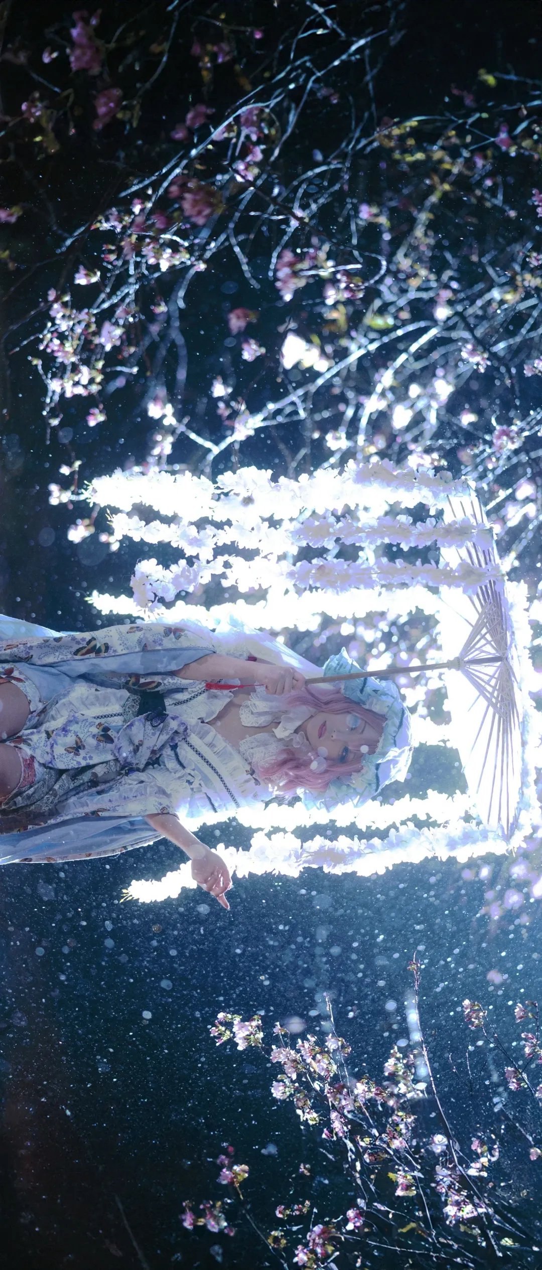 【西行寺幽幽子cos】东方Project雨夜战损版夜樱拍摄记 - 第 2 张