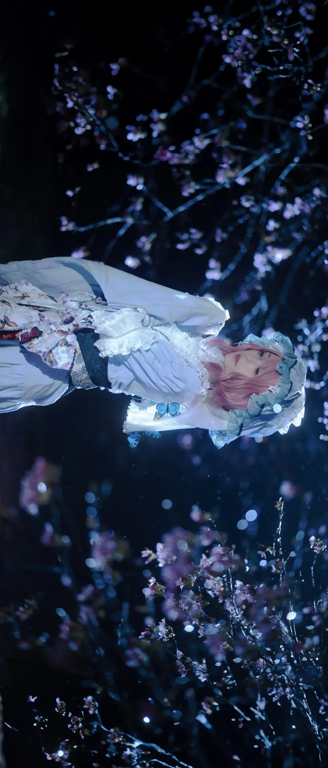 【西行寺幽幽子cos】东方Project雨夜战损版夜樱拍摄记 - 第 7 张