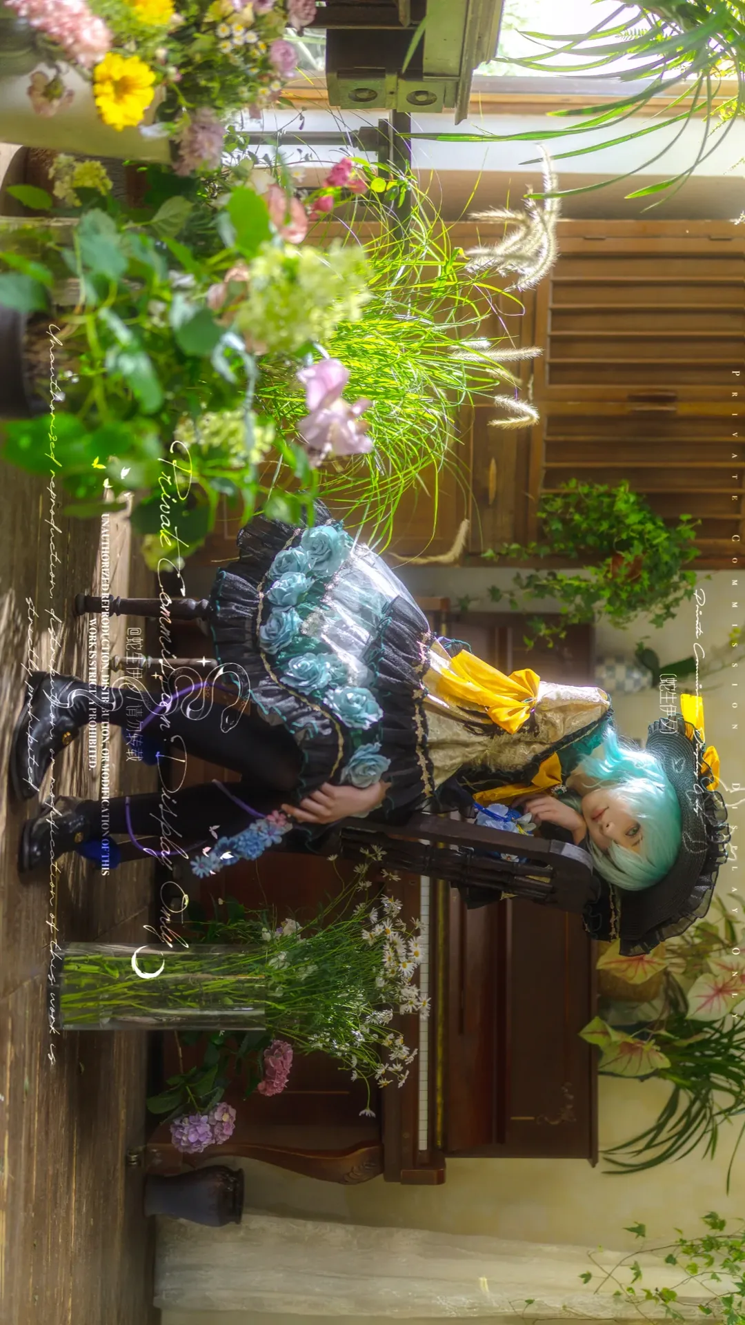 【古明地恋cos】东方project 花园洋装与手写水印的碰撞 - 第 1 张