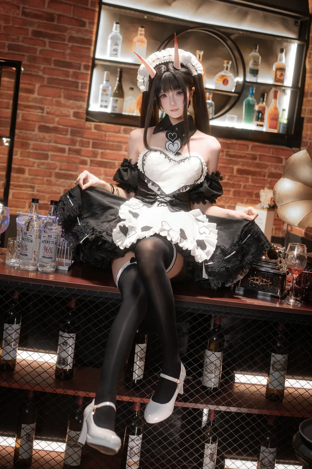 【能代cos】碧蓝航线女仆装酒吧夜影 - 第 4 张
