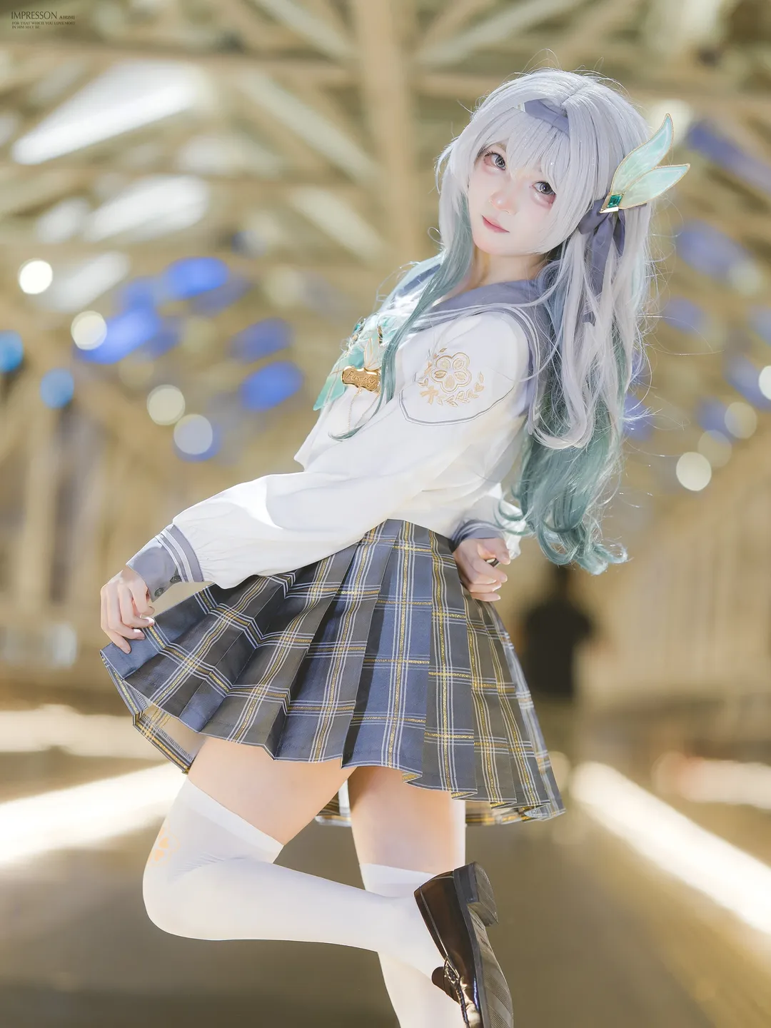 【流萤cos】崩坏星穹铁道，春日校园风的流萤JK穿搭 - 第 1 张