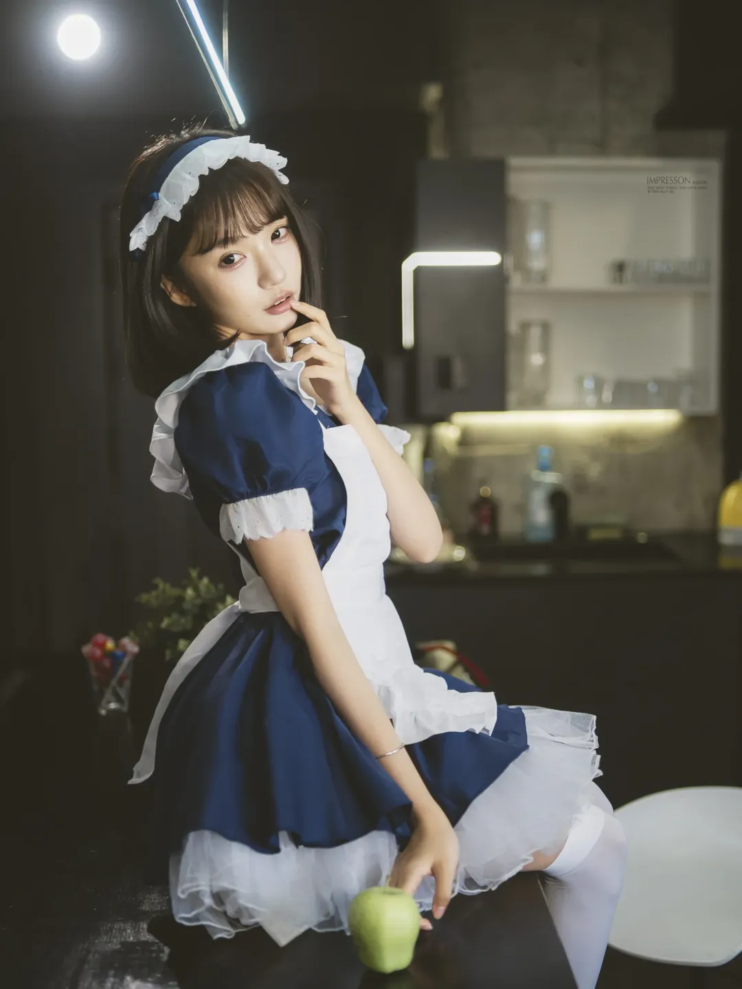 藍色女僕裝穿搭，居家氛圍感直接拉滿 - 第 3 張