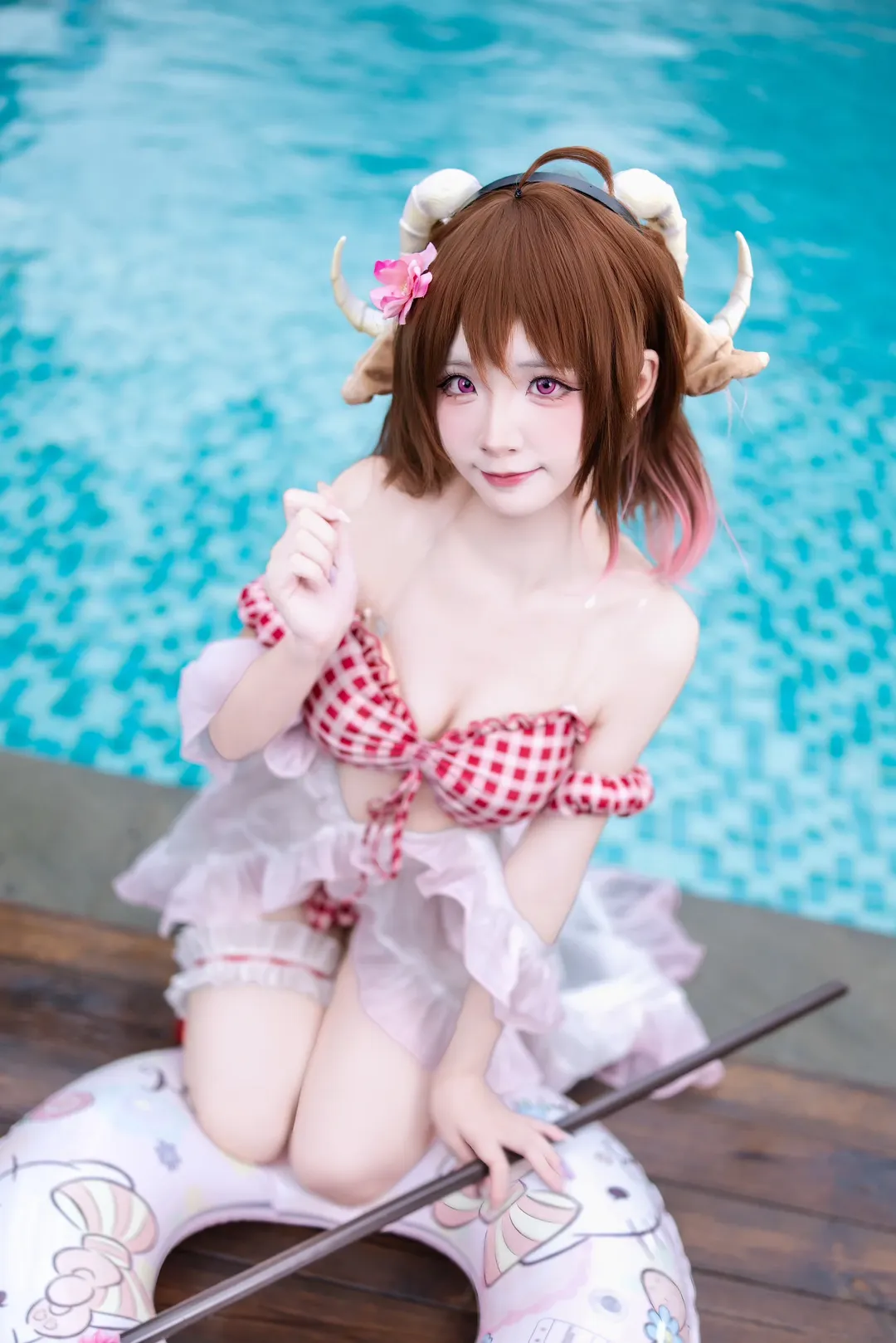 【艾雅法拉cos】夏日泳池边的清爽水着写真 - 第 2 张