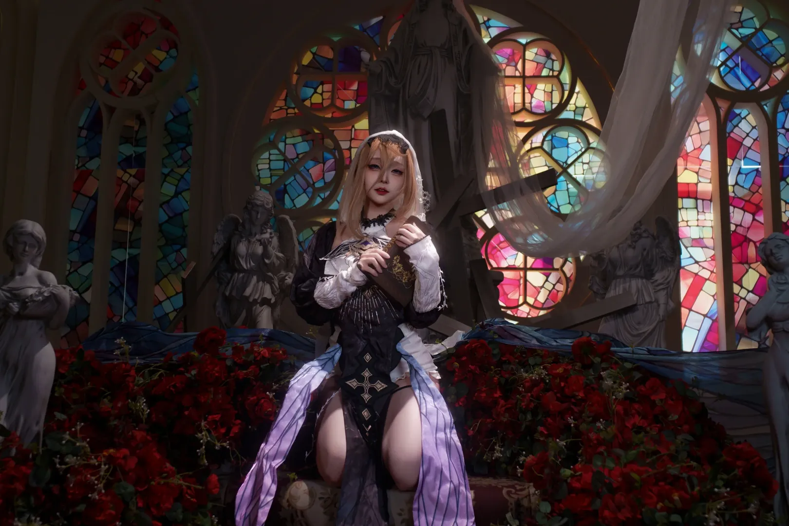 【阿波尼亞cos】崩壞3逐火十三英桀修女的暗黑美學 - 第 2 張