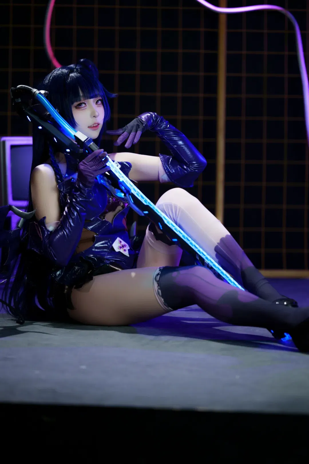 【雷电芽衣cos】崩坏3赛博魅魔风，冷门皮的独特魅力 - 第 1 张
