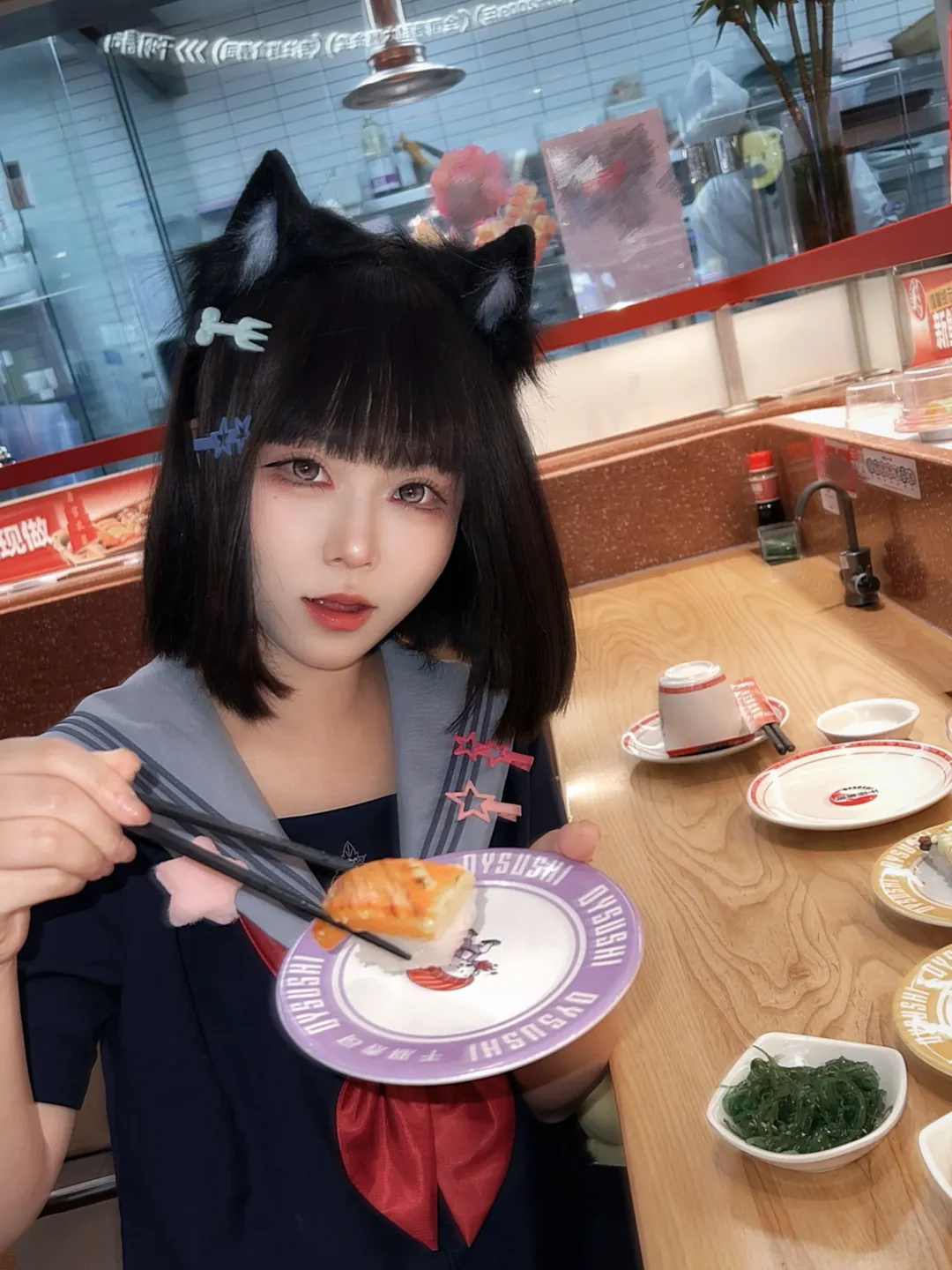 猫耳JK打卡回转寿司，干饭人的日常记录 - 第 3 张