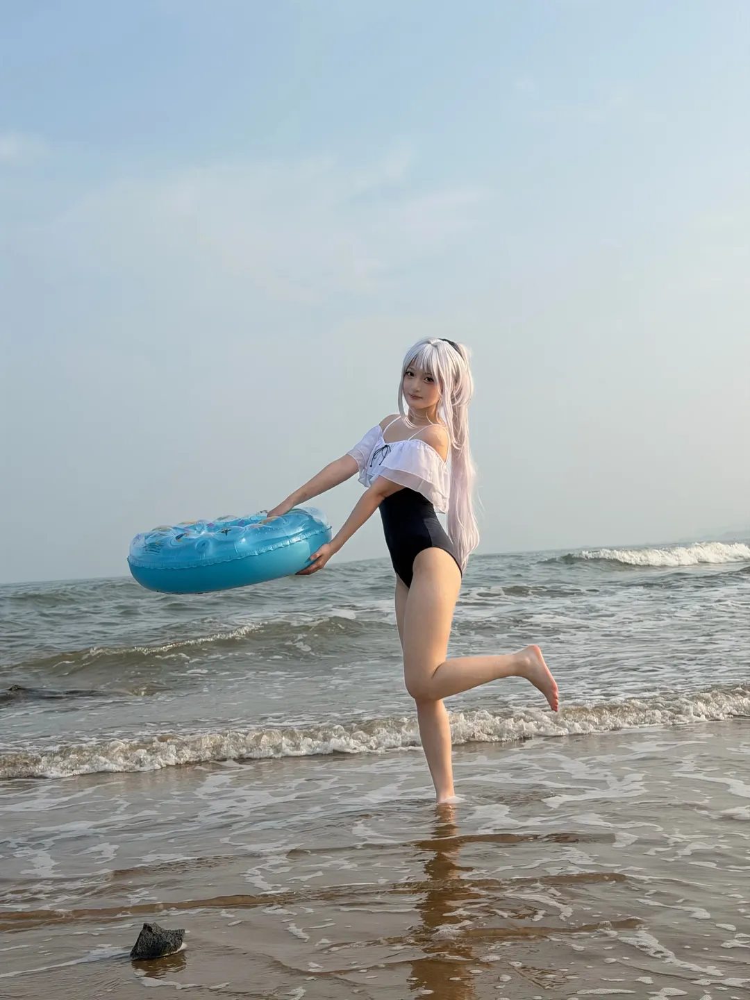 [Tsukiyuki Miyako cosplay] Ba Seaside cosplay Standard swimsuit shooting record