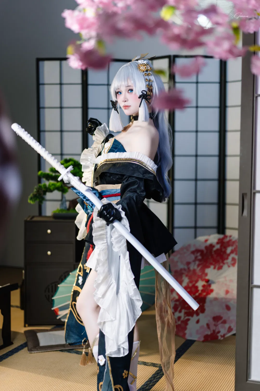 【神里绫华cos】霜刃生贺，稻妻和风写真 - 第 2 张
