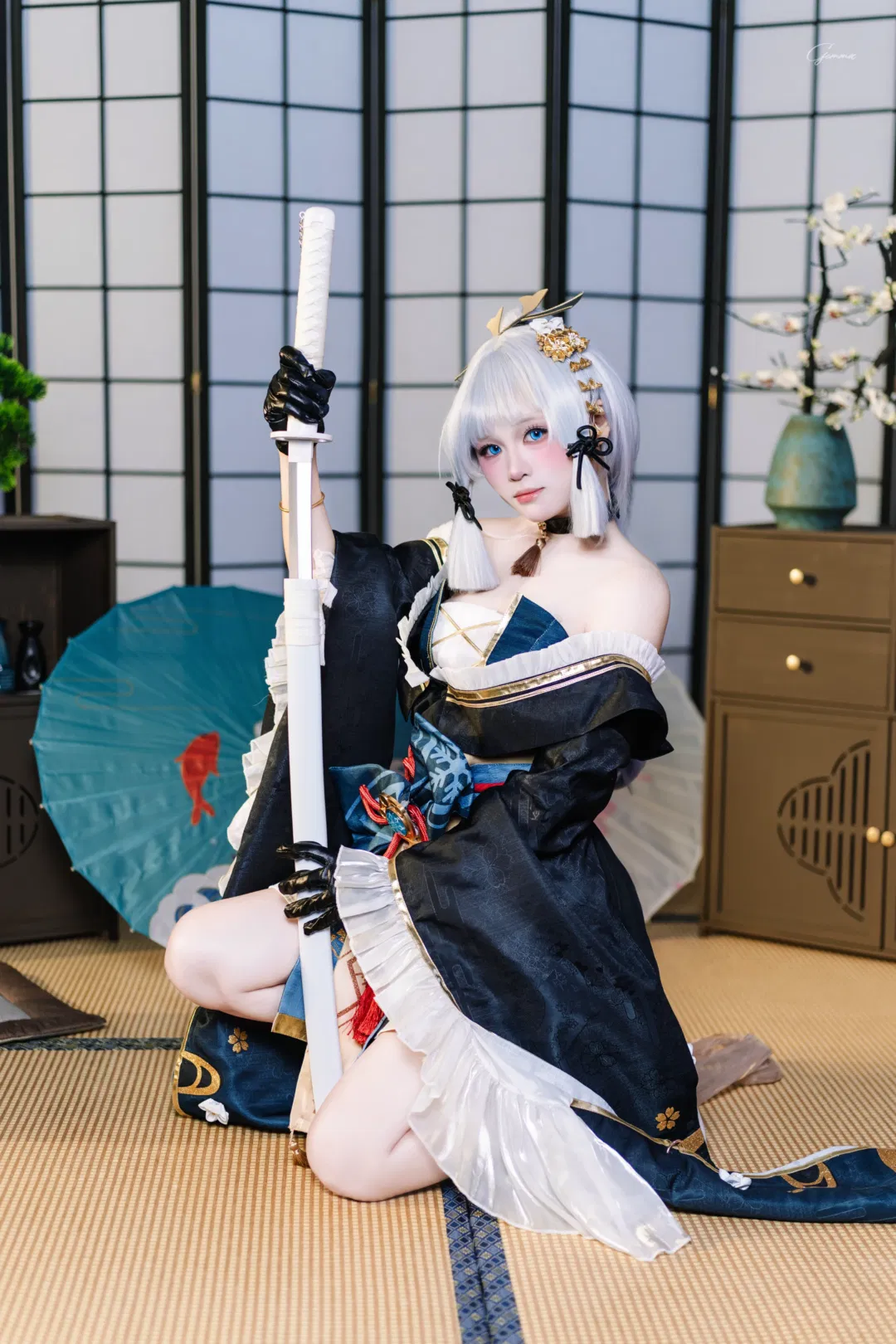 【神里绫华cos】霜刃生贺，稻妻和风写真 - 第 3 张