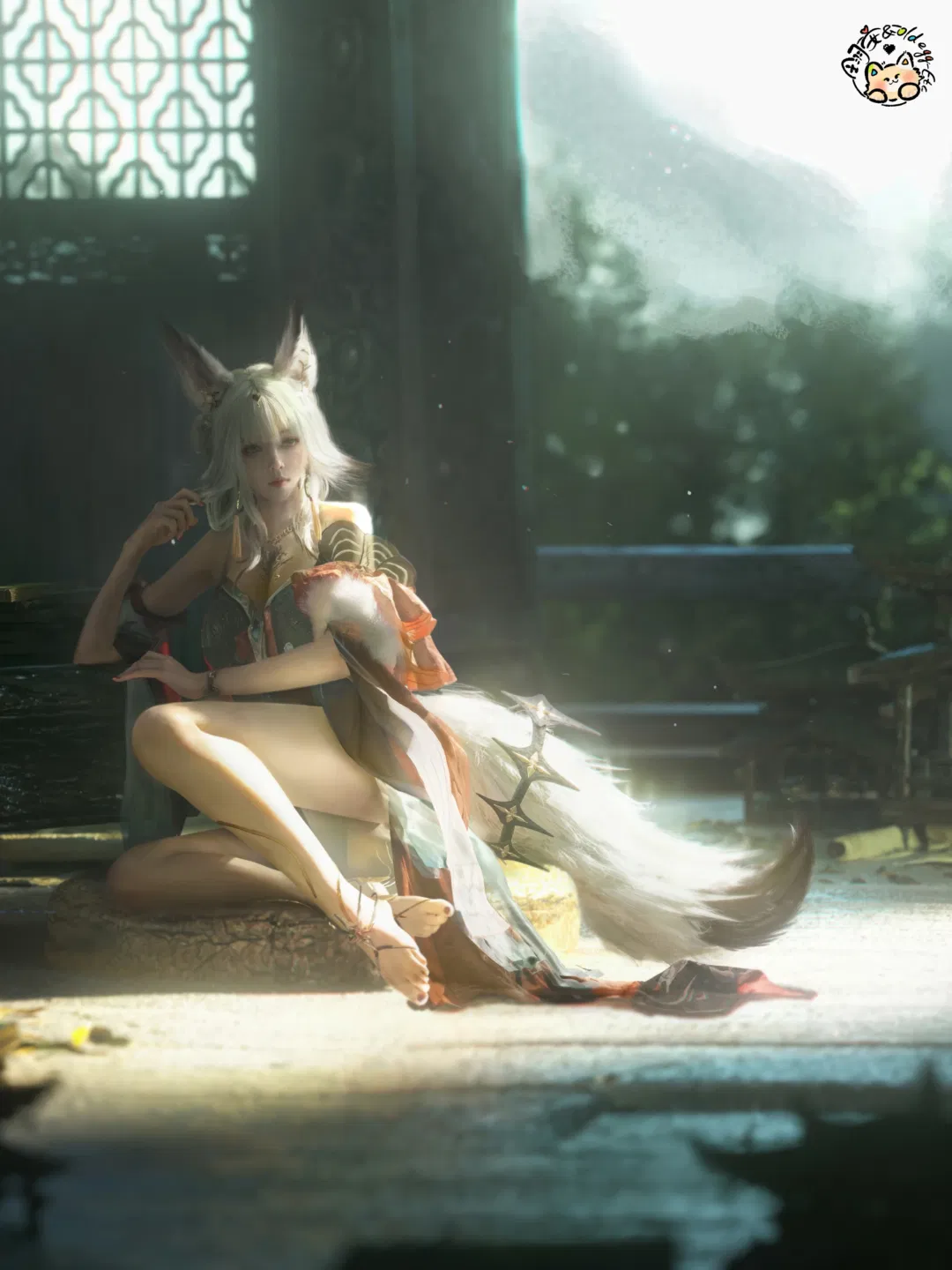 【心月狐cos】鸣潮大狐狸的慵懒午后，向大狐狸献上星声 - 第 1 张