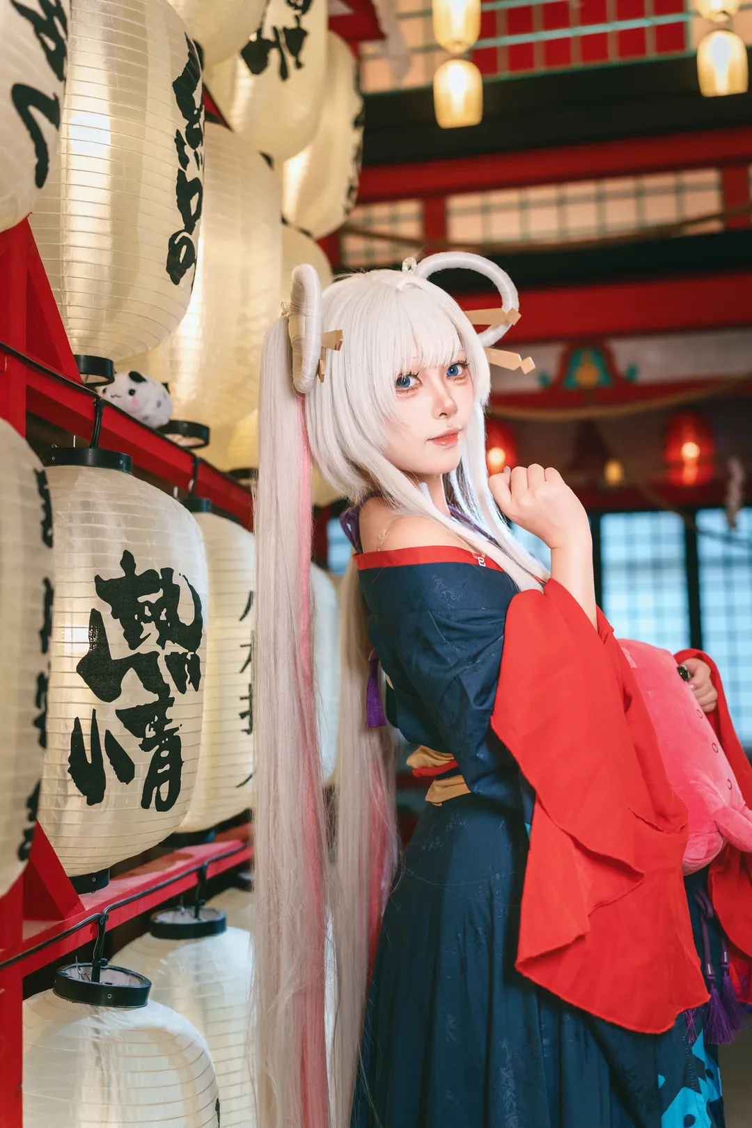 超时空辉夜姬月见八千代cos，灯笼下的和风少女 - 第 5 张